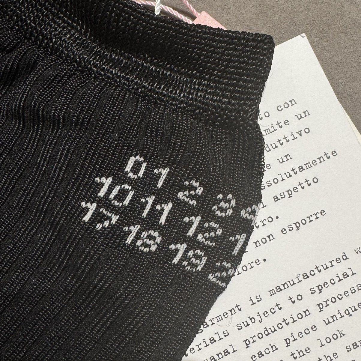 Maison Margiela MM6 Numeric Ribbed Over-the-Calf Socks - Black - S Size ONE SIZE - 13 Thumbnail