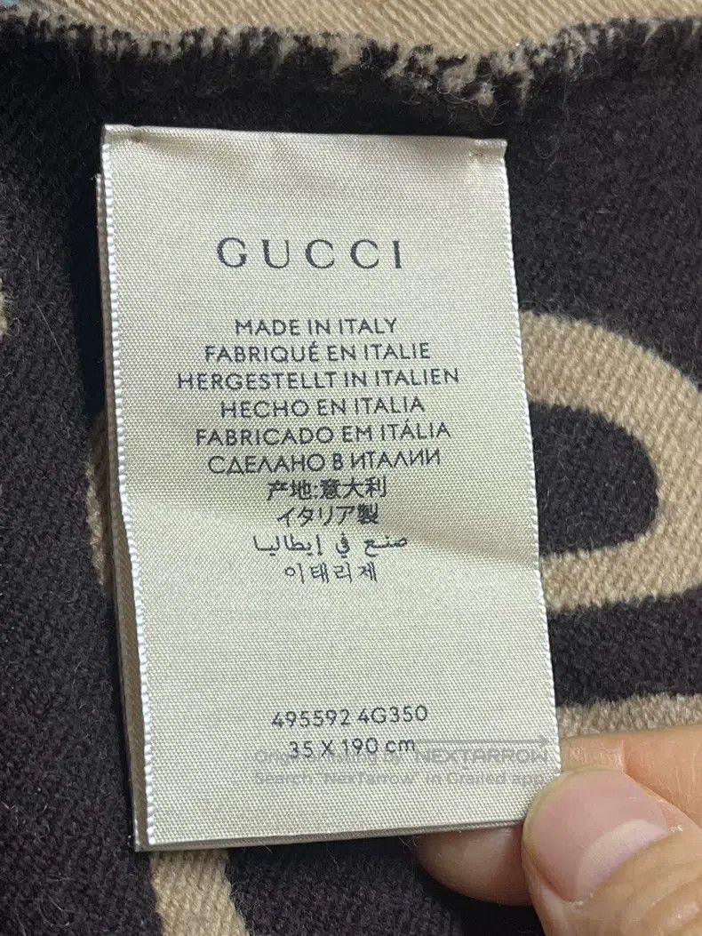 Gucci Gucci Double G double-sided jacquard velvet scarf Size ONE SIZE - 4 Thumbnail