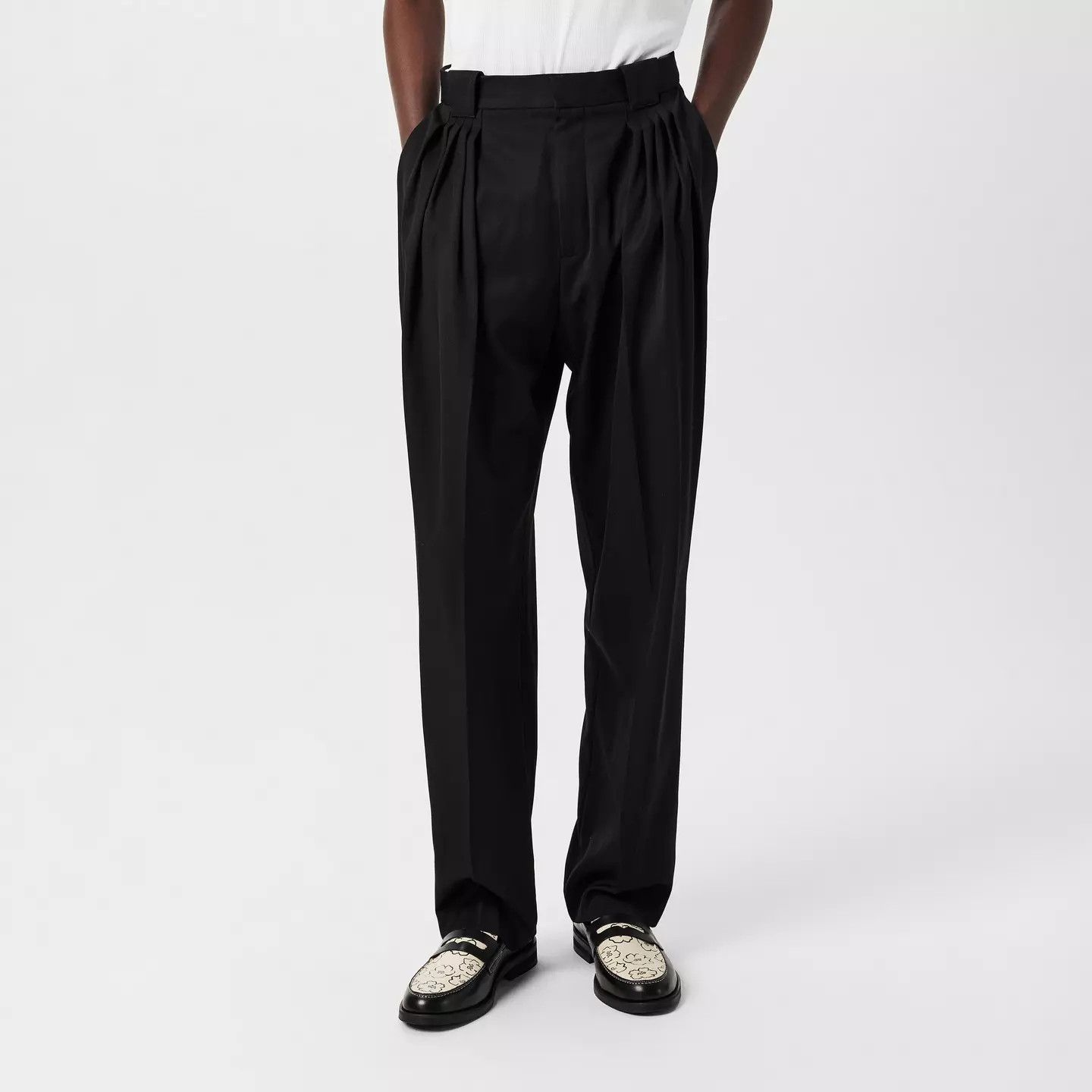 Casablanca o1g2r1mq0426 Pleated Trousers in Black Size US 32 / EU 48 - 3 Thumbnail