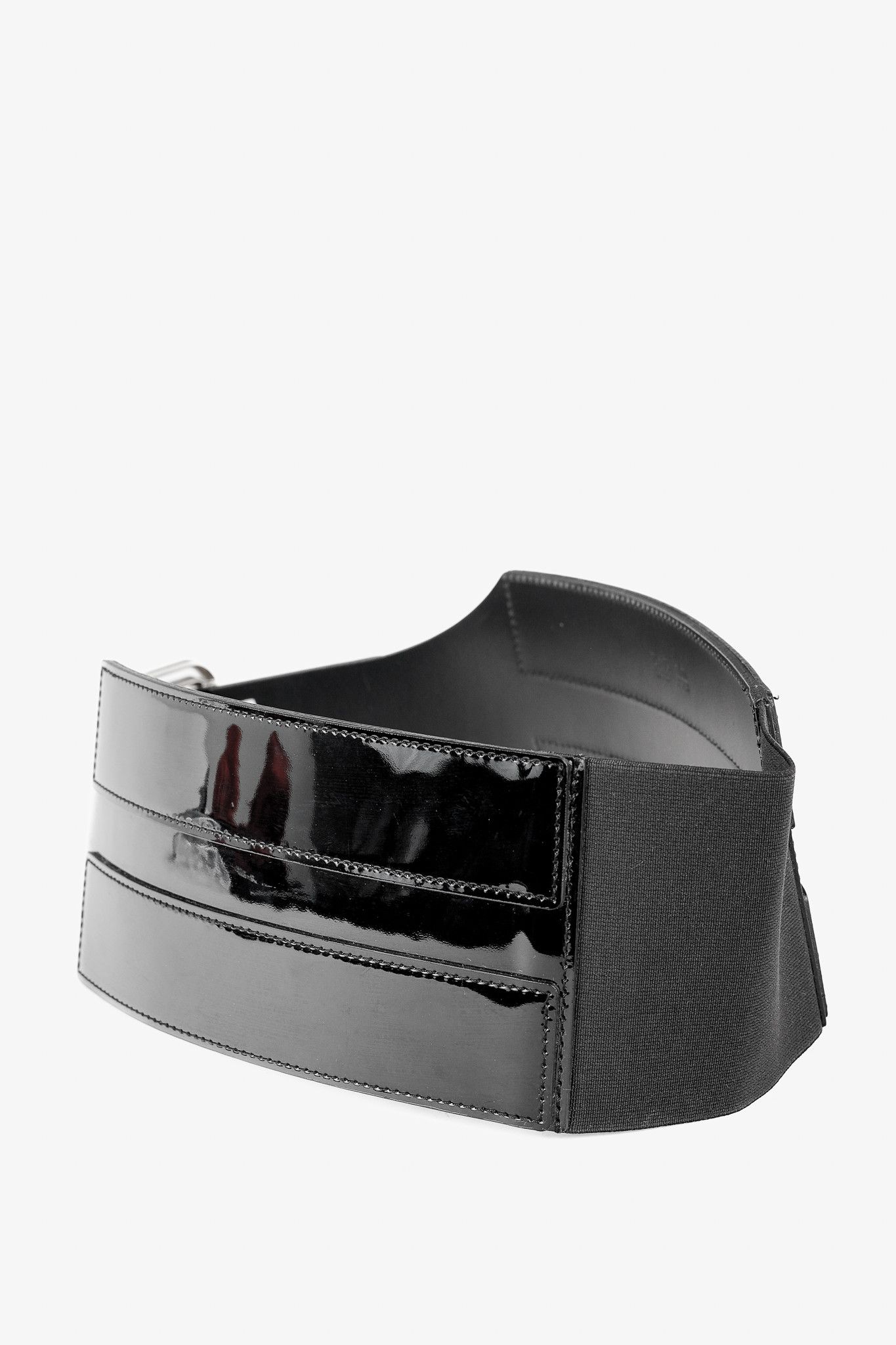 Dolce & Gabbana Dolce & Gabbana D&G Logo Black Wide Patent Leather Belt Size ONE SIZE - 2 Thumbnail