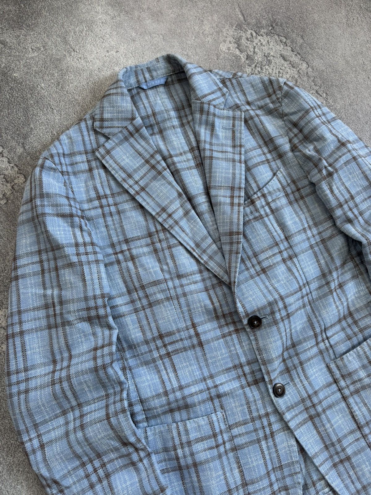 L.B.M. 1911 L.B.M. 1911 tailored Chekered wool blazer casual jacket Size 48R - 3 Thumbnail
