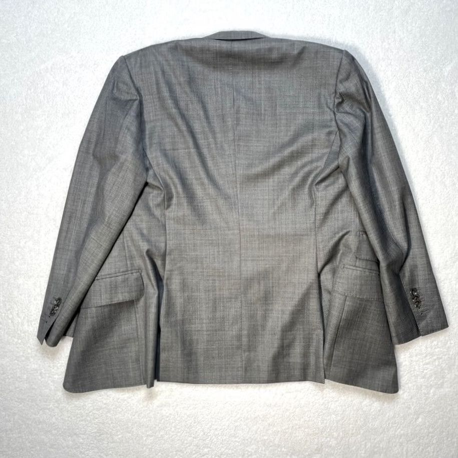 Suitsupply Suitsupply Suit Jacket Mens 46 Gray Wool Three-Button 2 Piece Single-Breasted Peak Lapel Black/Gray Check Vintage (if applicable) Mens Size 46R - 5 Thumbnail