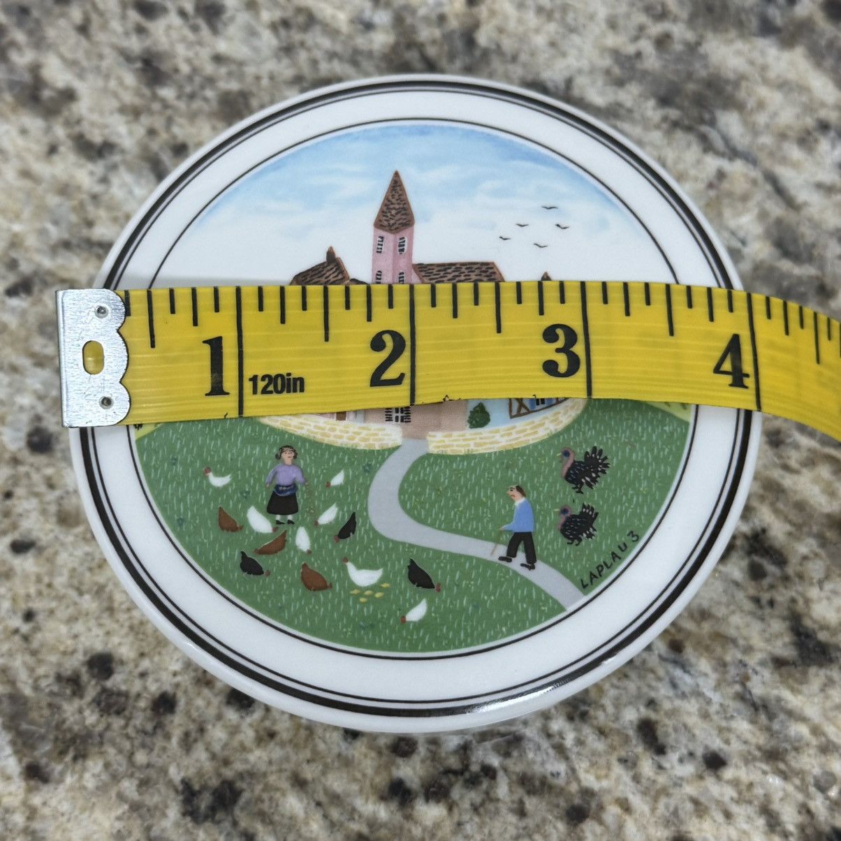 Vintage Villeroy & Boch Chicken & Turkey Village Design Naïf 4" Box Size ONE SIZE - 9 Thumbnail