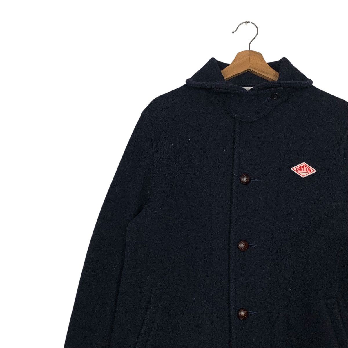 Danton DANTON Wool Navy Blue Overcoat jacket #2507-C113 Size US S / EU 44-46 / 1 - 7 Thumbnail