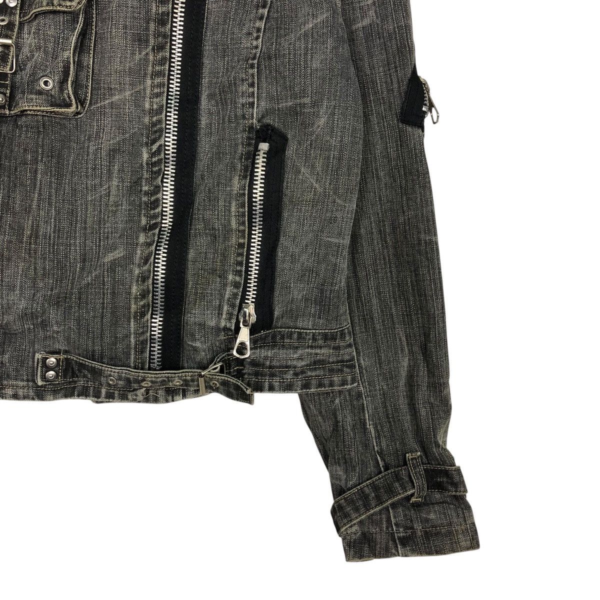 Japanese Brand 🔥VINTAGE CROPPED DENIM BIKER JACKET BISCOTE ISSEY MIYAKE Size US XS / EU 42 / 0 - 7 Thumbnail