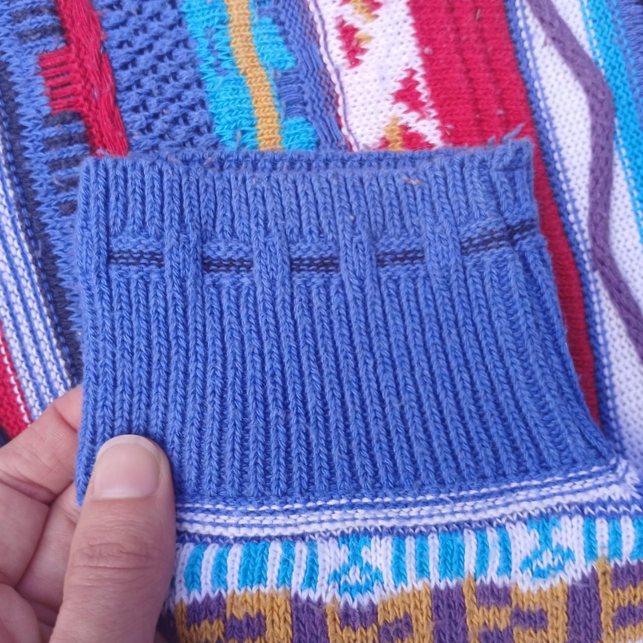 Florence Tricot Vintage 90s 3D knit jumper Size US XXL / EU 58 / 5 - 6 Thumbnail
