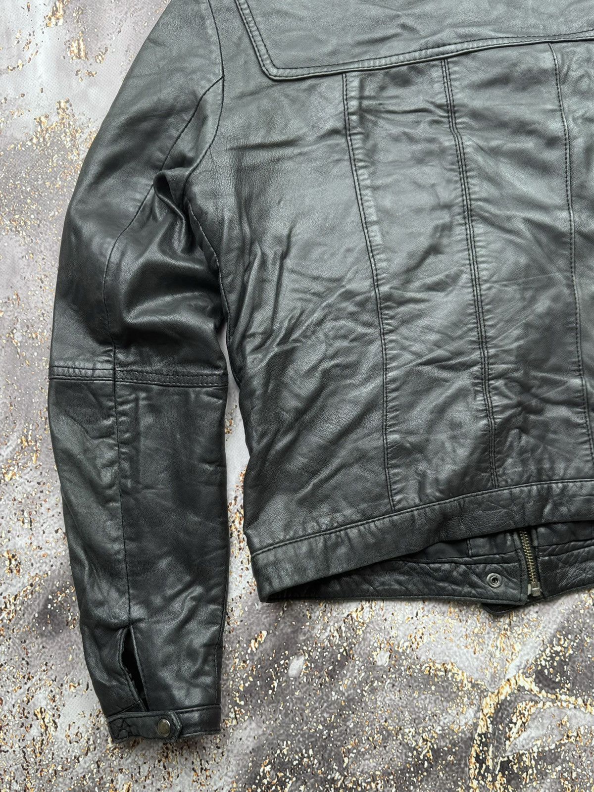 Genuine Leather Vintage Lamb Leather Biker Jacket Size S / US 4 / IT 40 - 10 Thumbnail