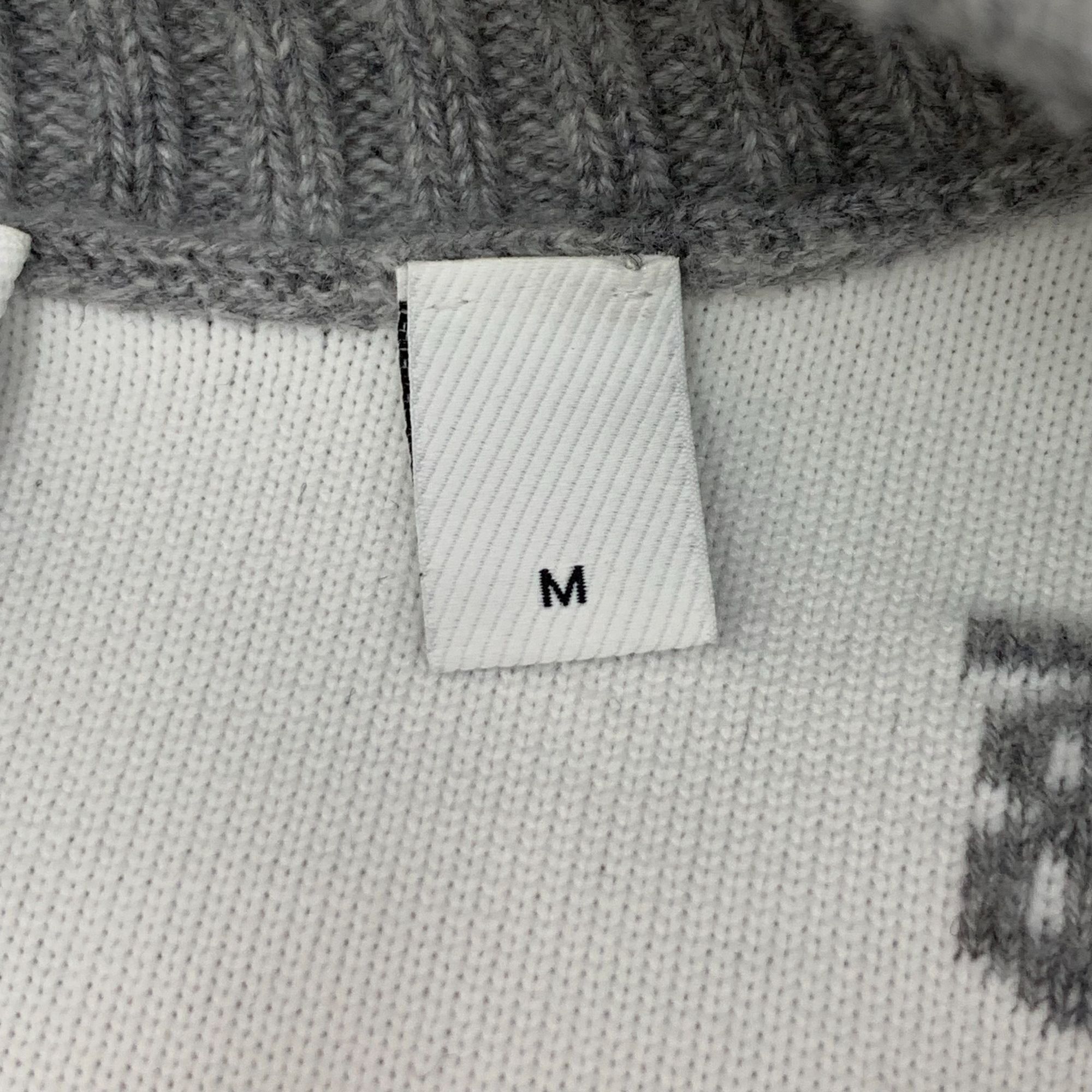 Burberry Burberry Grey TB Monogram Wool V-Neck Single-Breasted Cardig Size M / US 6-8 / IT 42-44 - 5 Thumbnail