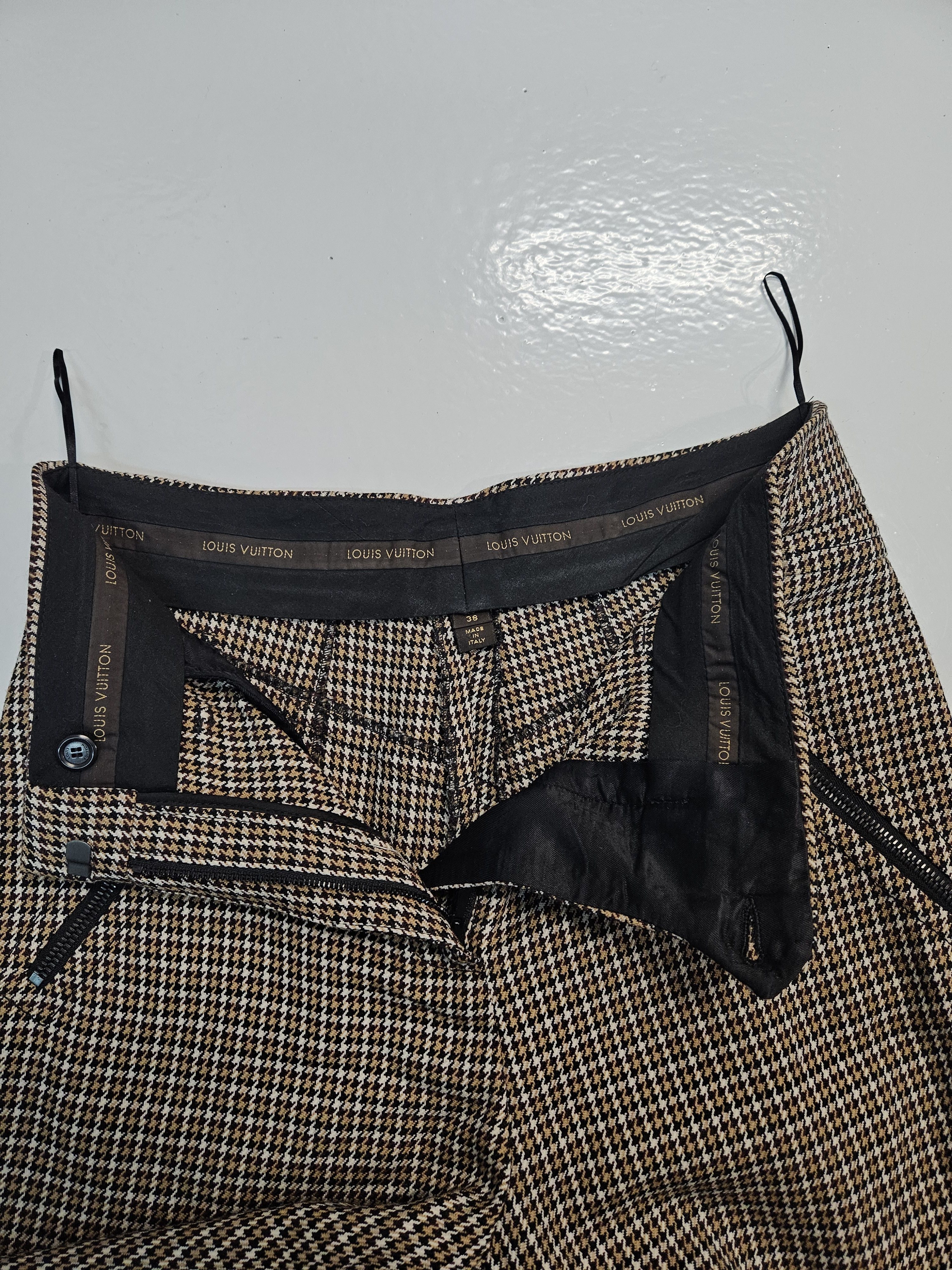 Louis Vuitton Louis Vuitton tapered herringbone wool pants Size 27" / US 4 / IT 40 - 10 Thumbnail