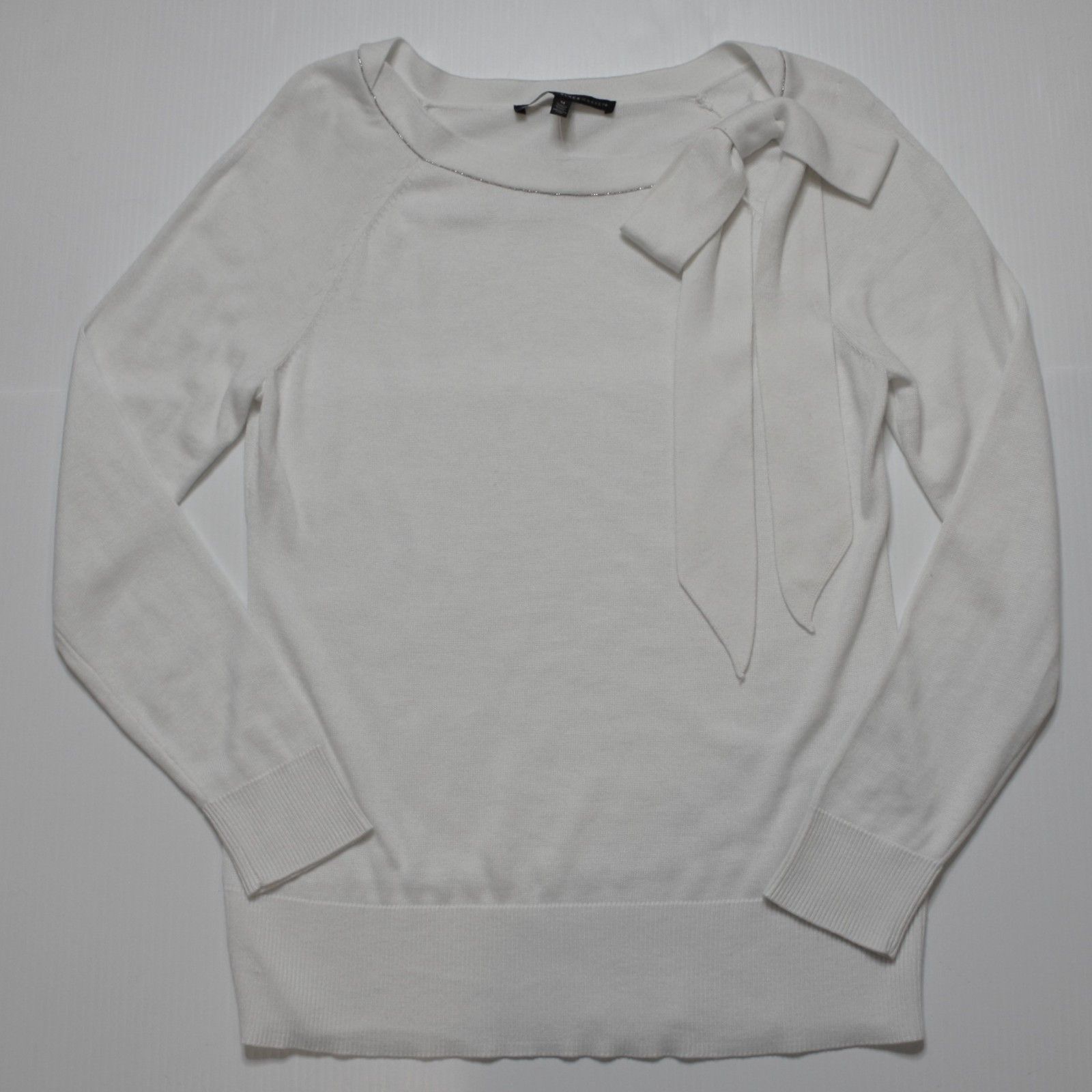 White House Black Market Bow Shoulder Raglan Sweater in size M NWT $89 Size M / US 6-8 / IT 42-44 - 2 Thumbnail