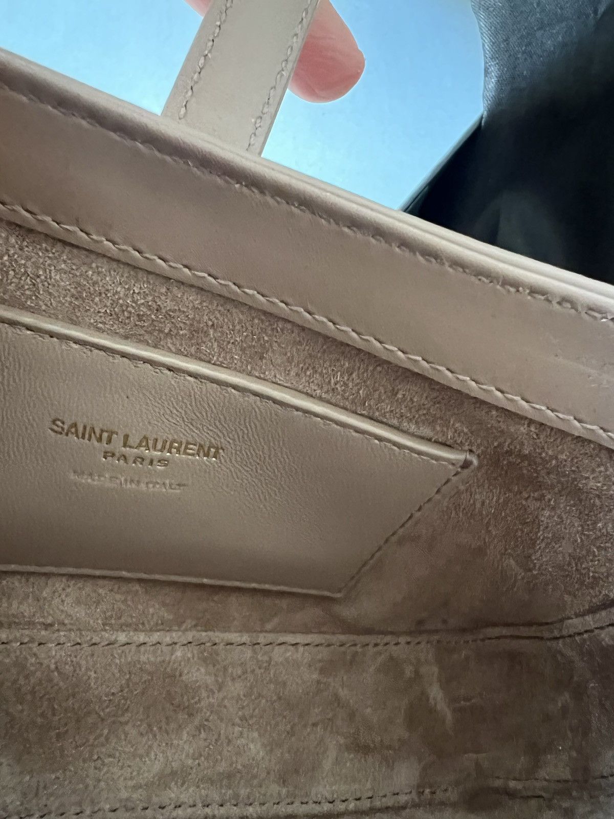 Saint Laurent Paris Saint Laurent Mini 5a7 Leather Hobo Bag in Rosy Sand Size ONE SIZE - 5 Thumbnail