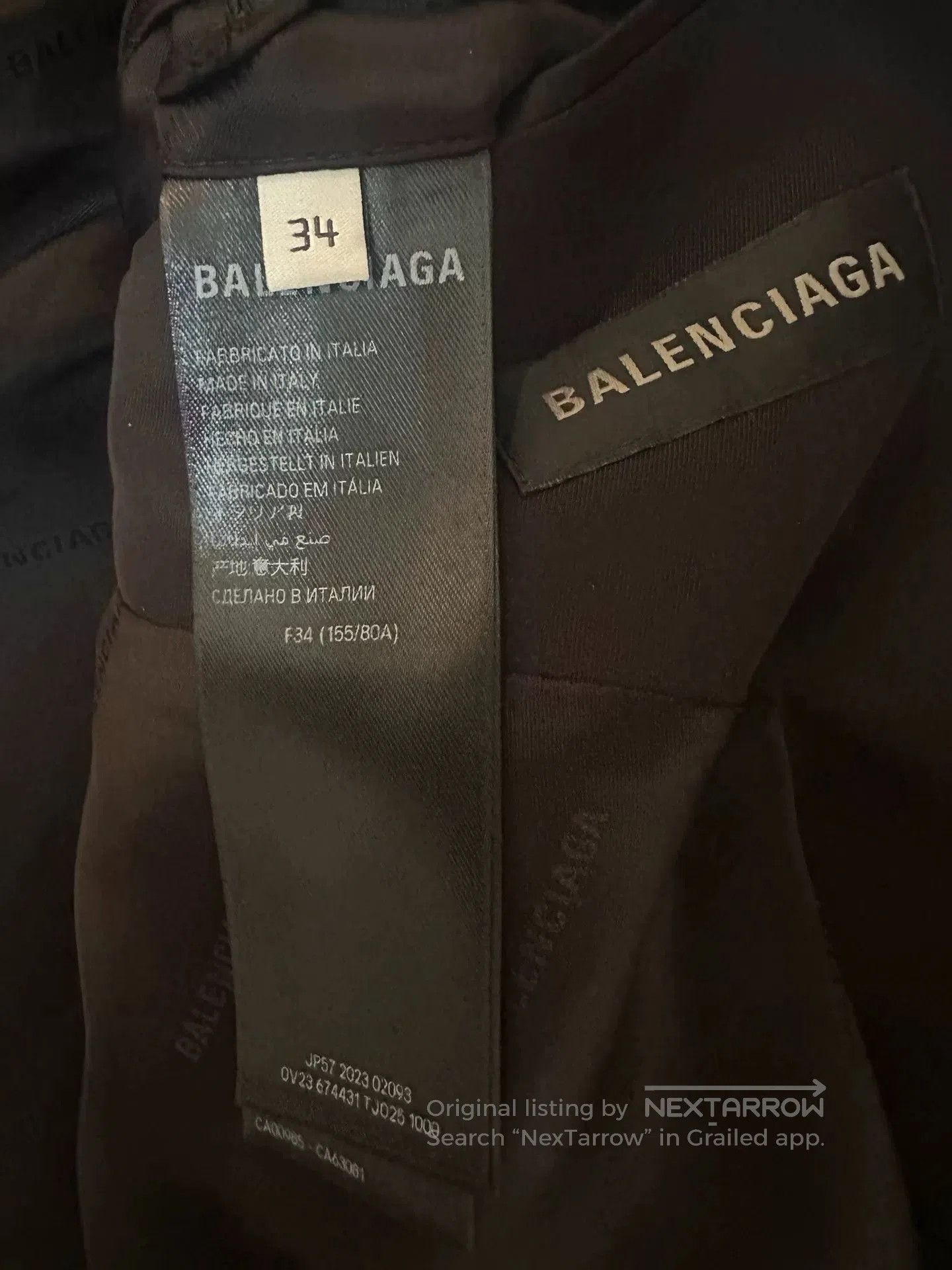 Balenciaga Balenciaga Black Logo Wide Suit Jacket. Size US S / EU 44-46 / 1 - 4 Thumbnail