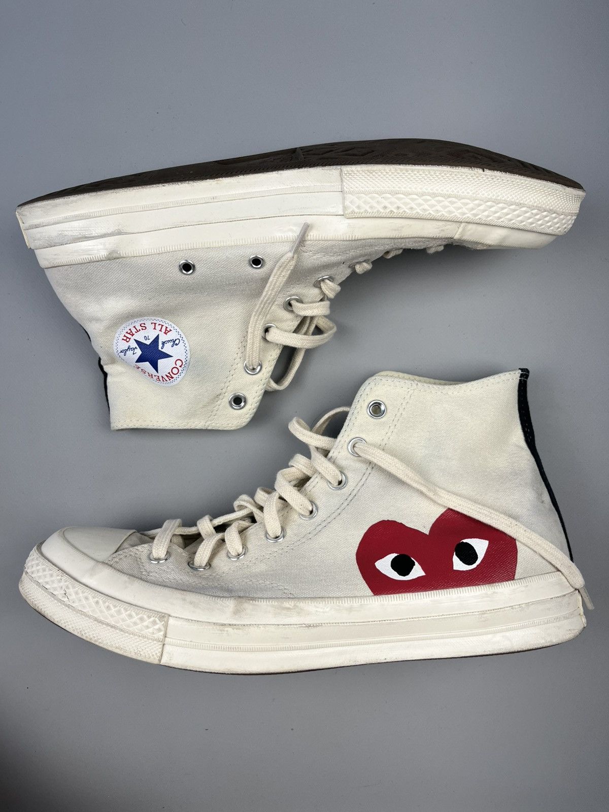 Comme des Garcons × Comme des Garcons PLAY × Converse Comme des Garçons PLAY x Converse High Steel Shoes CDG Size US 11 / EU 44 - 1 Thumbnail