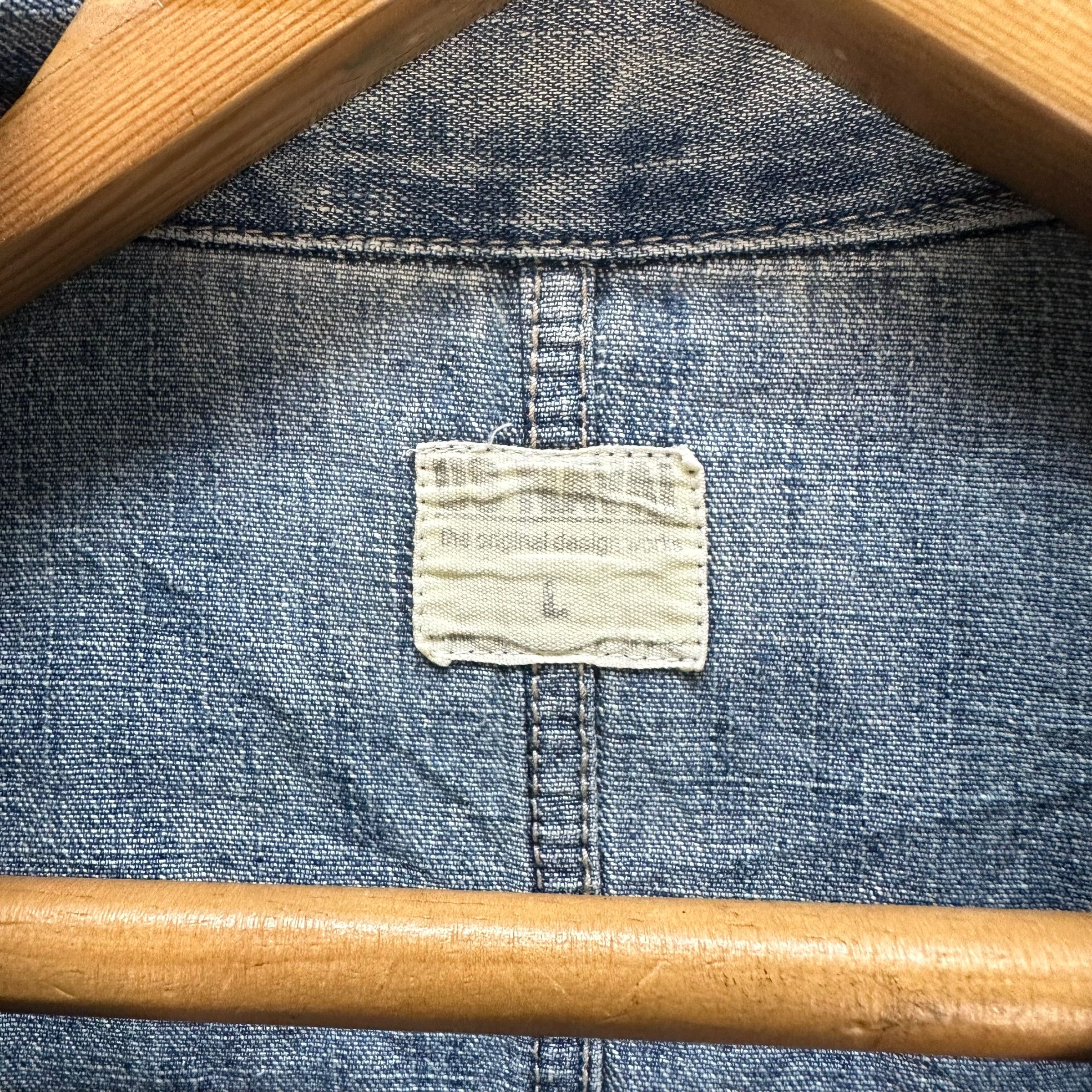 Japanese Brand US NAVAL WASHED DENIM CHORE JACKET #7985-195 Size US L / EU 52-54 / 3 - 8 Thumbnail