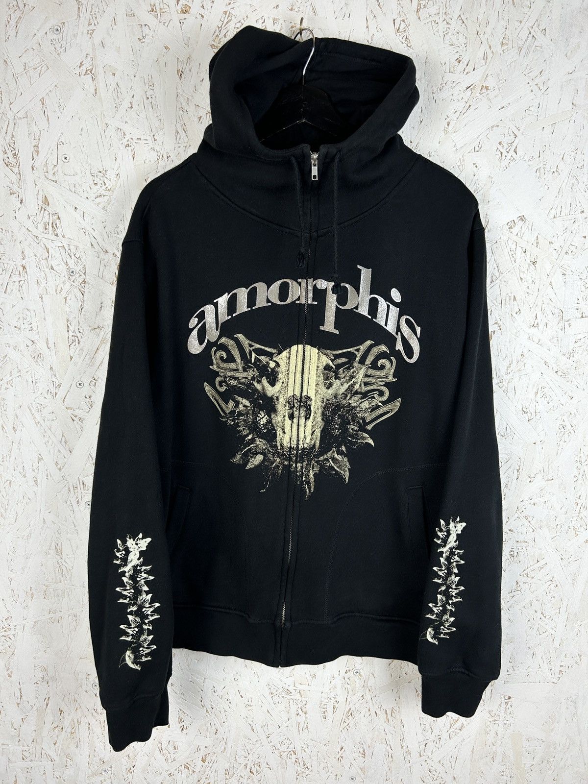 00s Amorphis Progressive Metal Band Promodoro Zip Hoodie XL