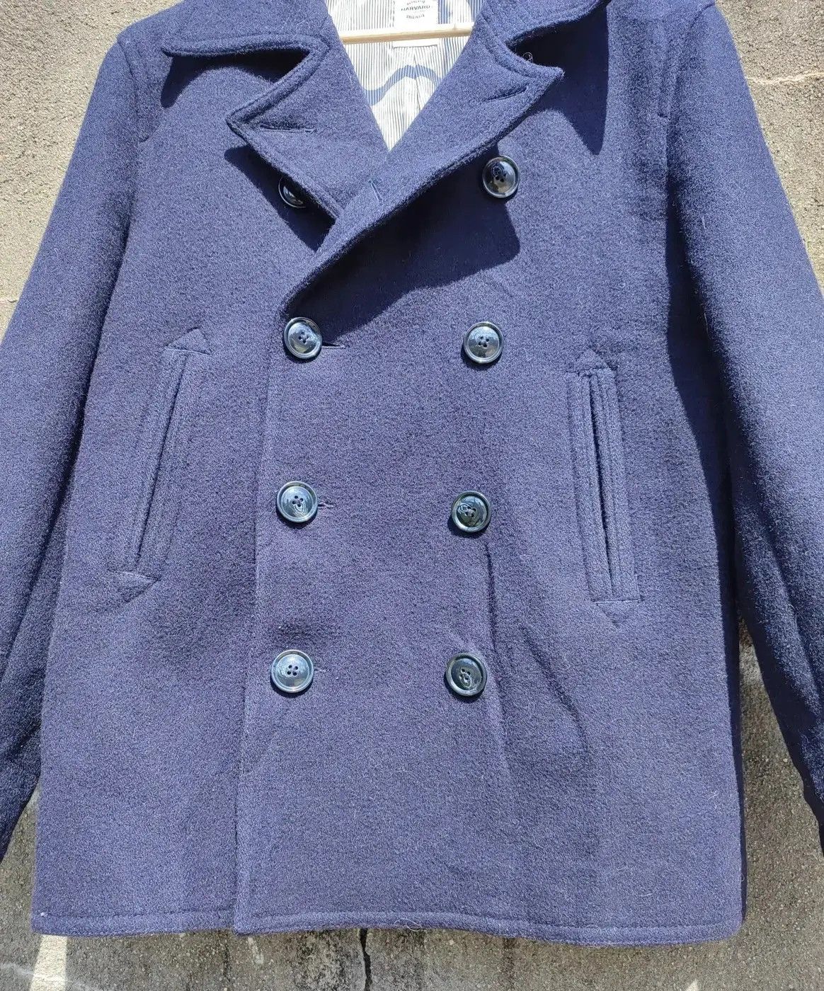 Vintage Vintage Harvard Navy Peacoat – Wool Blend Double Breasted Size US M / EU 48-50 / 2 - 3 Thumbnail