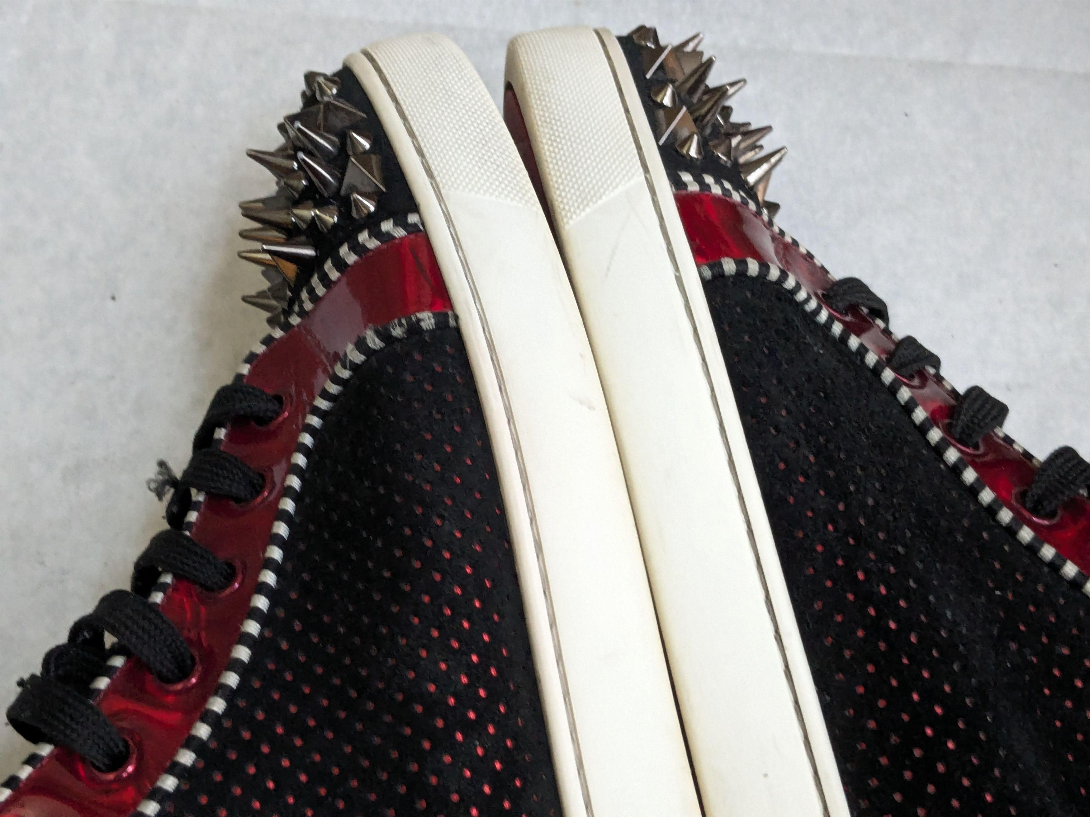 Christian Louboutin Christian Louboutin High Top Sneakers 9 42 Black Red Spikes Size US 9 / EU 42 - 11 Thumbnail