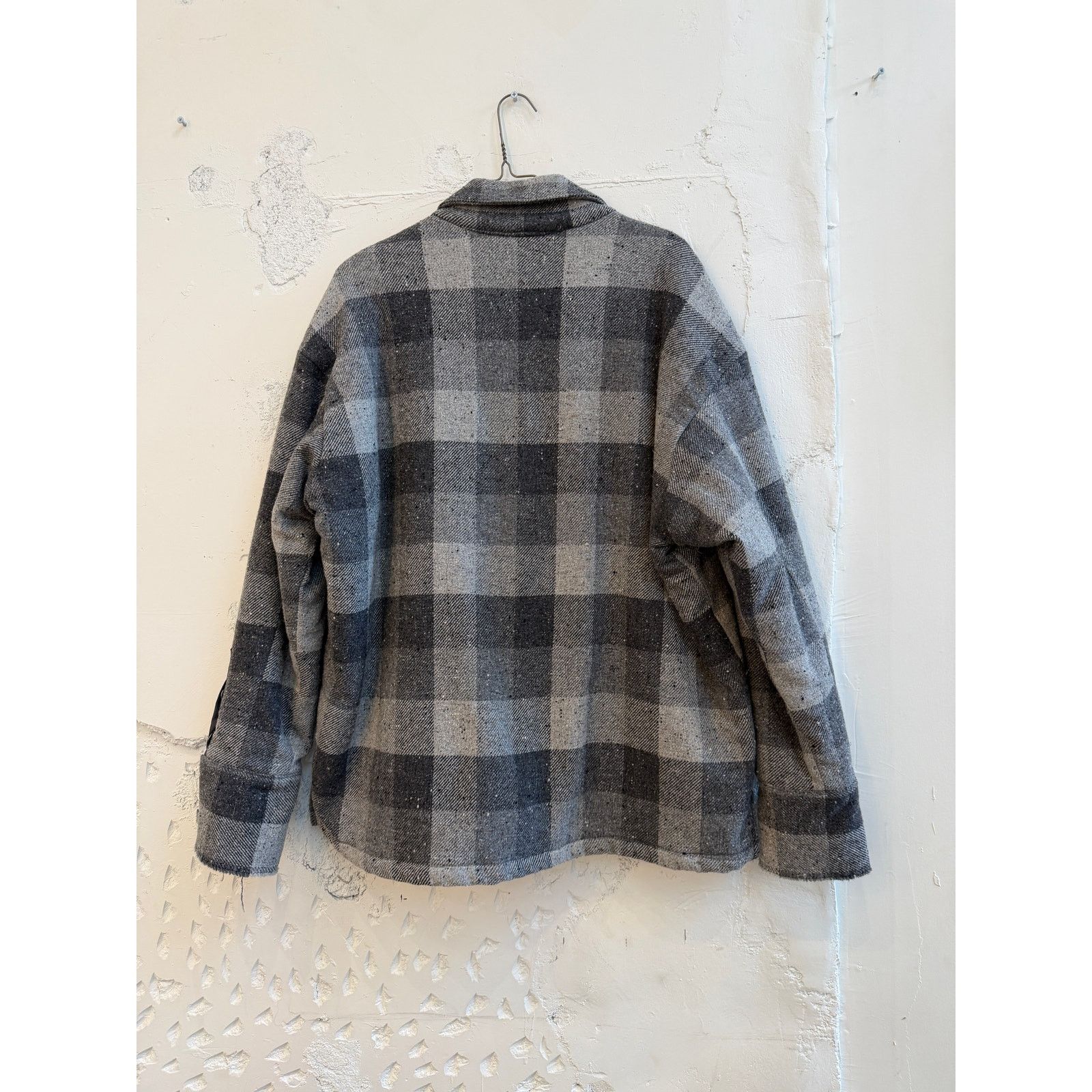 Greg Lauren Greg Lauren SAMPLE Grey Wool Sherpa Lined Boxy Jacket Size US XL / EU 56 / 4 - 4 Thumbnail