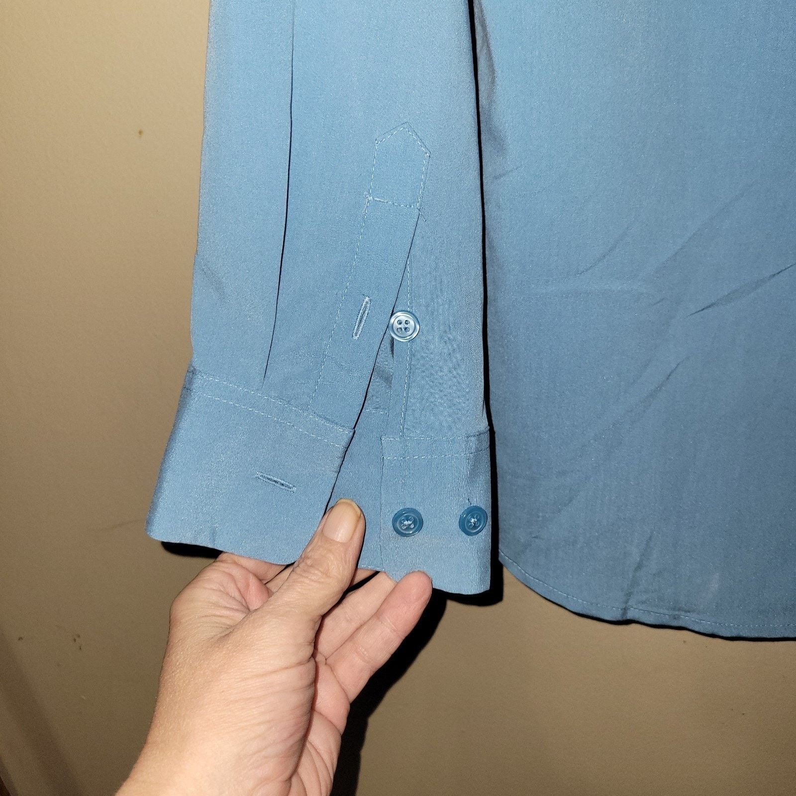 & Other Stories Chico's Womens Sz 1 Button Up Blouse Collared Long Sleeve Size L / US 10 / IT 46 - 10 Thumbnail