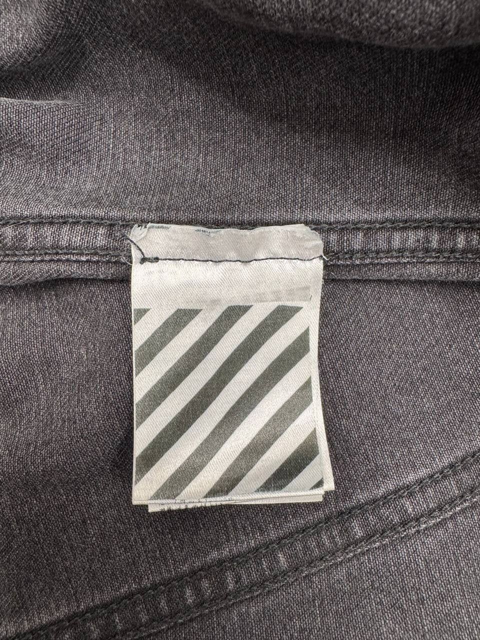 Off-White × Virgil Abloh Off-White Fire Line Do Not Cross Denim Jacket – L Size US L / EU 52-54 / 3 - 18 Thumbnail