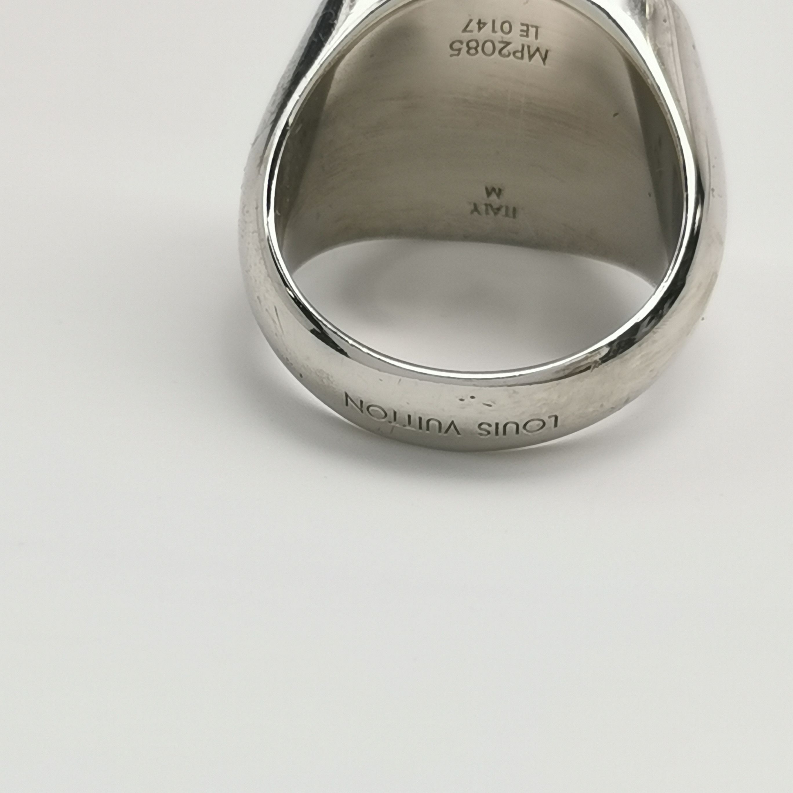 Louis Vuitton Louis Vuitton (LV) Lock Signet Leather Monogram Ring Size 2 Size ONE SIZE - 6 Thumbnail