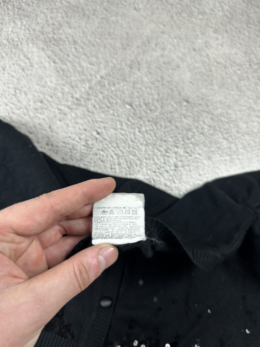 Dolce & Gabbana VTG Dolce Gabbana Cropped Sequin Embellished Black Cardigan Size M / US 6-8 / IT 42-44 - 9 Thumbnail