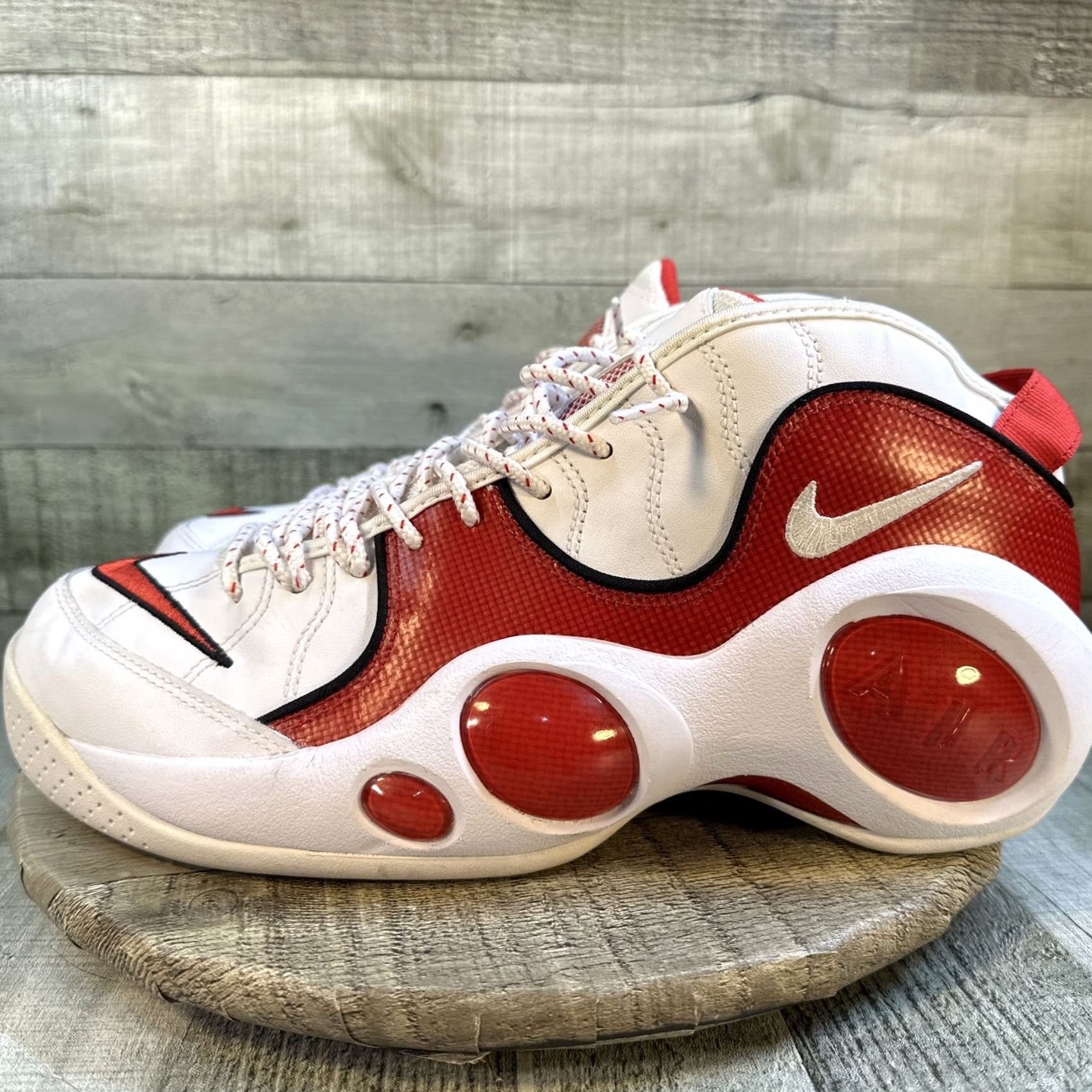 Nike Nike Air Zoom Flight 95 Sneaker Men 9.5 White Leather DX1165-100 2023 True Red Size US 10 / EU 43 - 5 Thumbnail