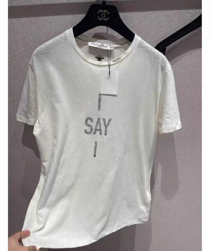 Dior Dior Summer White Linen Blend Women's T-Shirt 0089 Size M / US 6-8 / IT 42-44 - 1 Thumbnail
