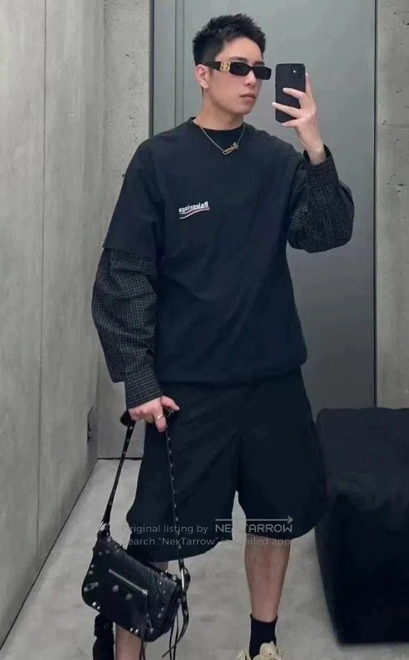 Balenciaga Balenciaga Black Coke Layered Long Sleeve. Size US M / EU 48-50 / 2 - 8 Thumbnail