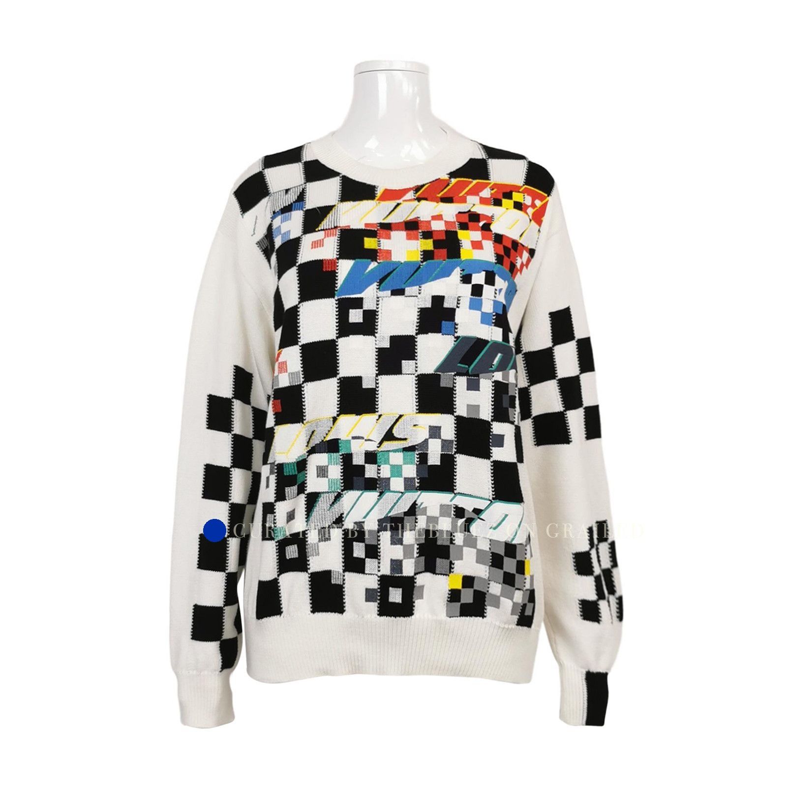 Louis Vuitton Checkerboard Graphic Crewneck Sweater Size US S / EU 44-46 / 1 - 1 Thumbnail