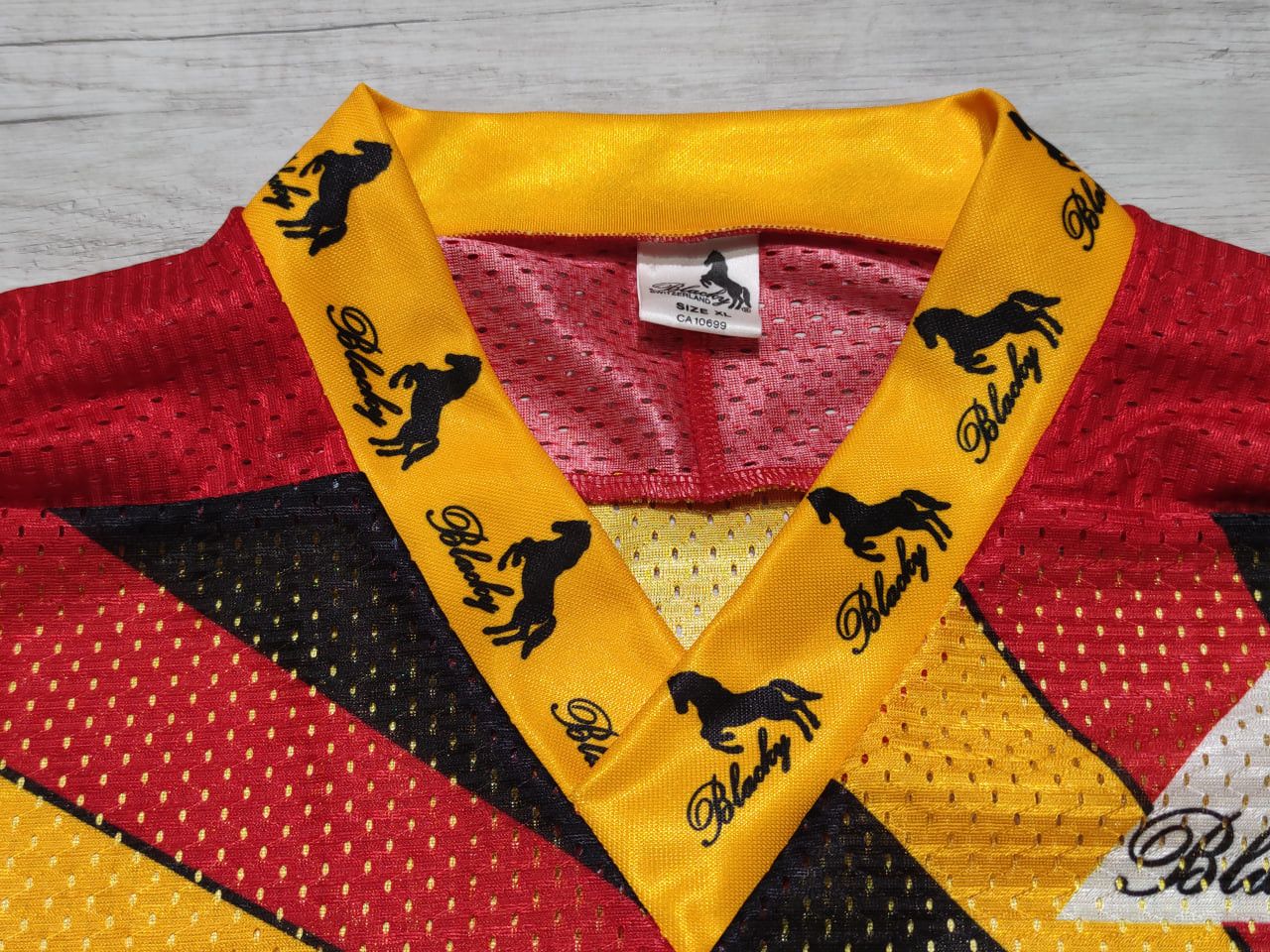 Vintage SC Bern Switzerland 1989 Hockey Blacky Peugeot Jersey Size US XL / EU 56 / 4 - 10 Thumbnail