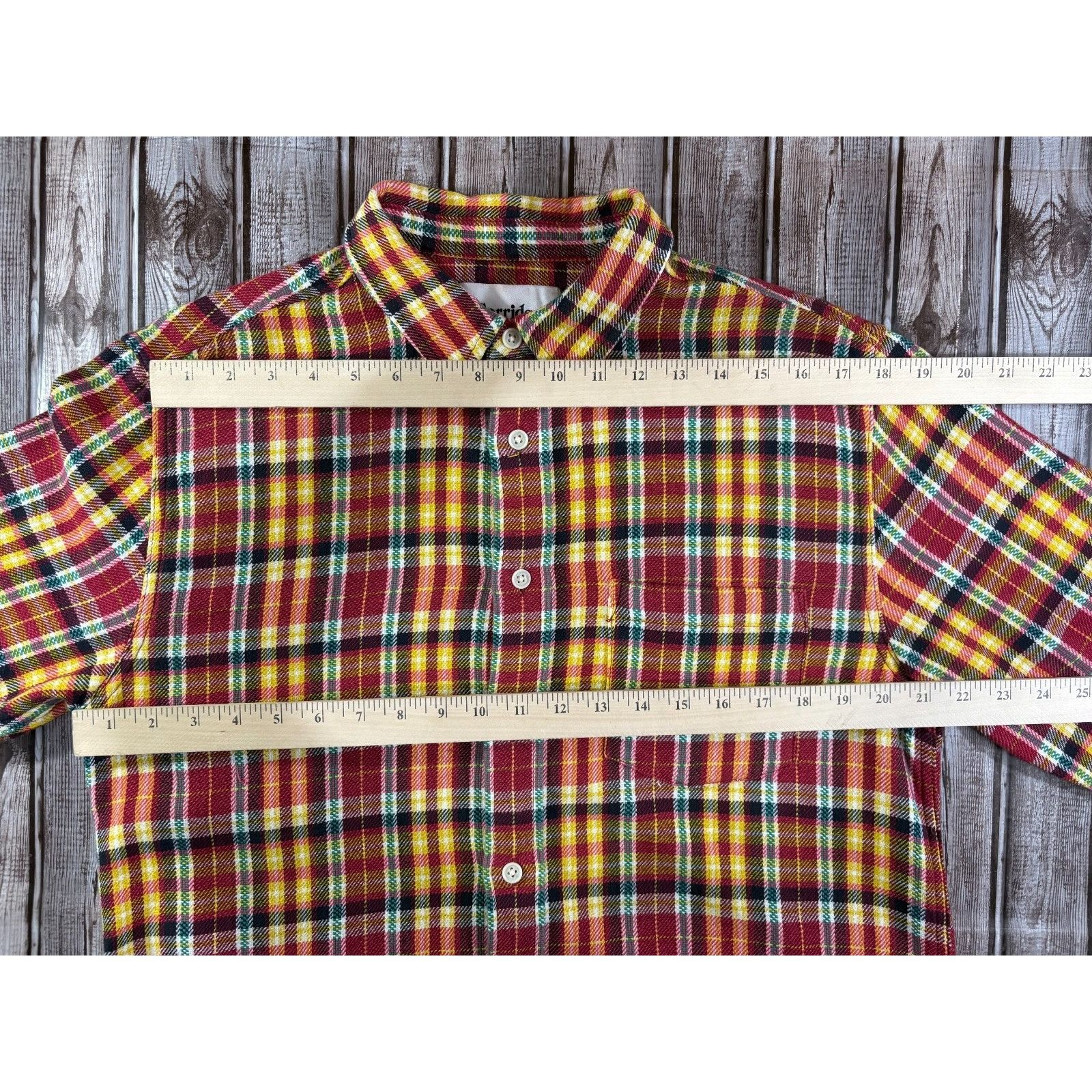 Corridor New York Plaid Knit Shirt Size Large M Multicolor, Men's — image 6 of 6