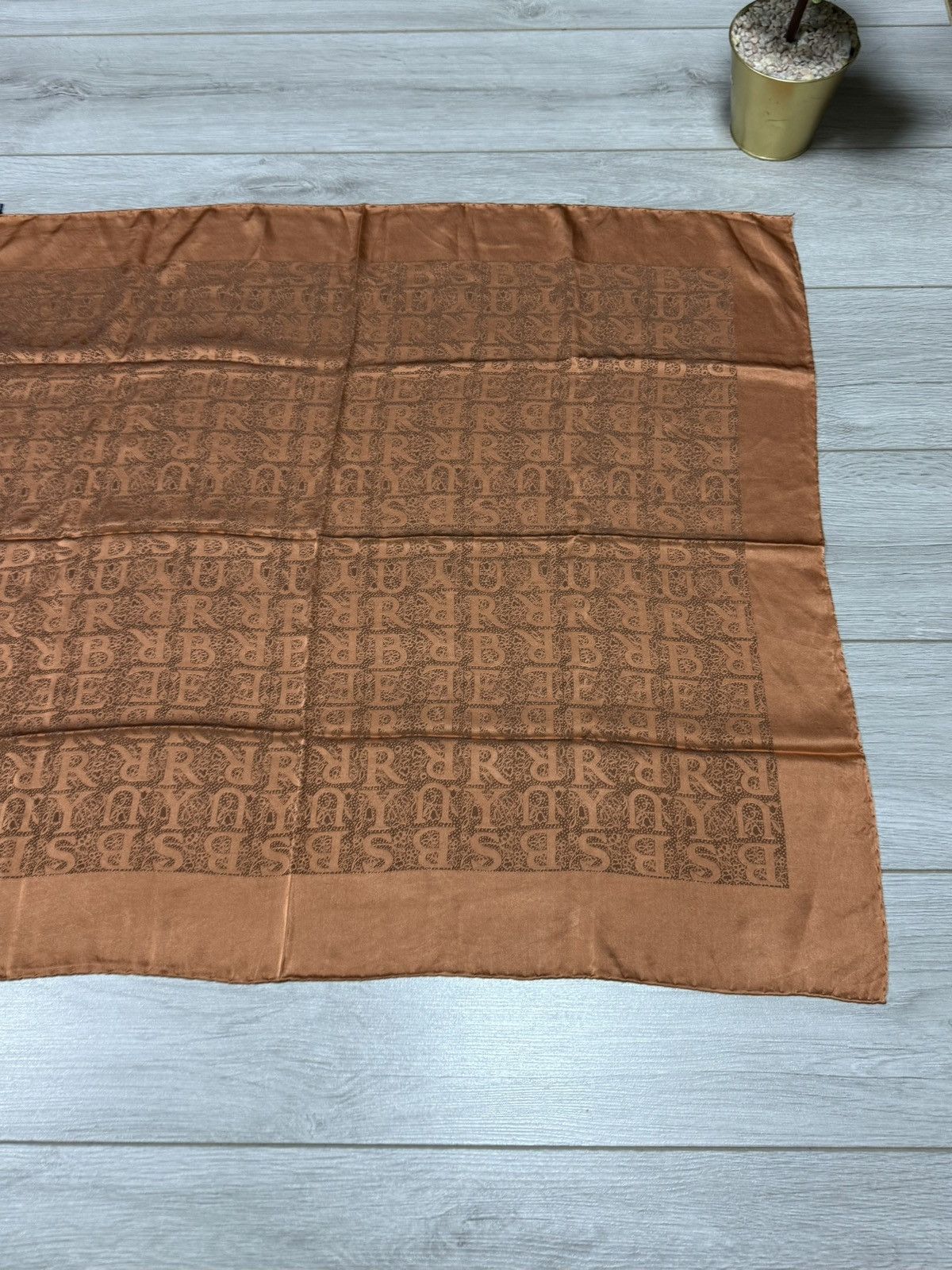 Burberry Burberry monogram letters vintage silk scarf authentic Size ONE SIZE - 4 Thumbnail