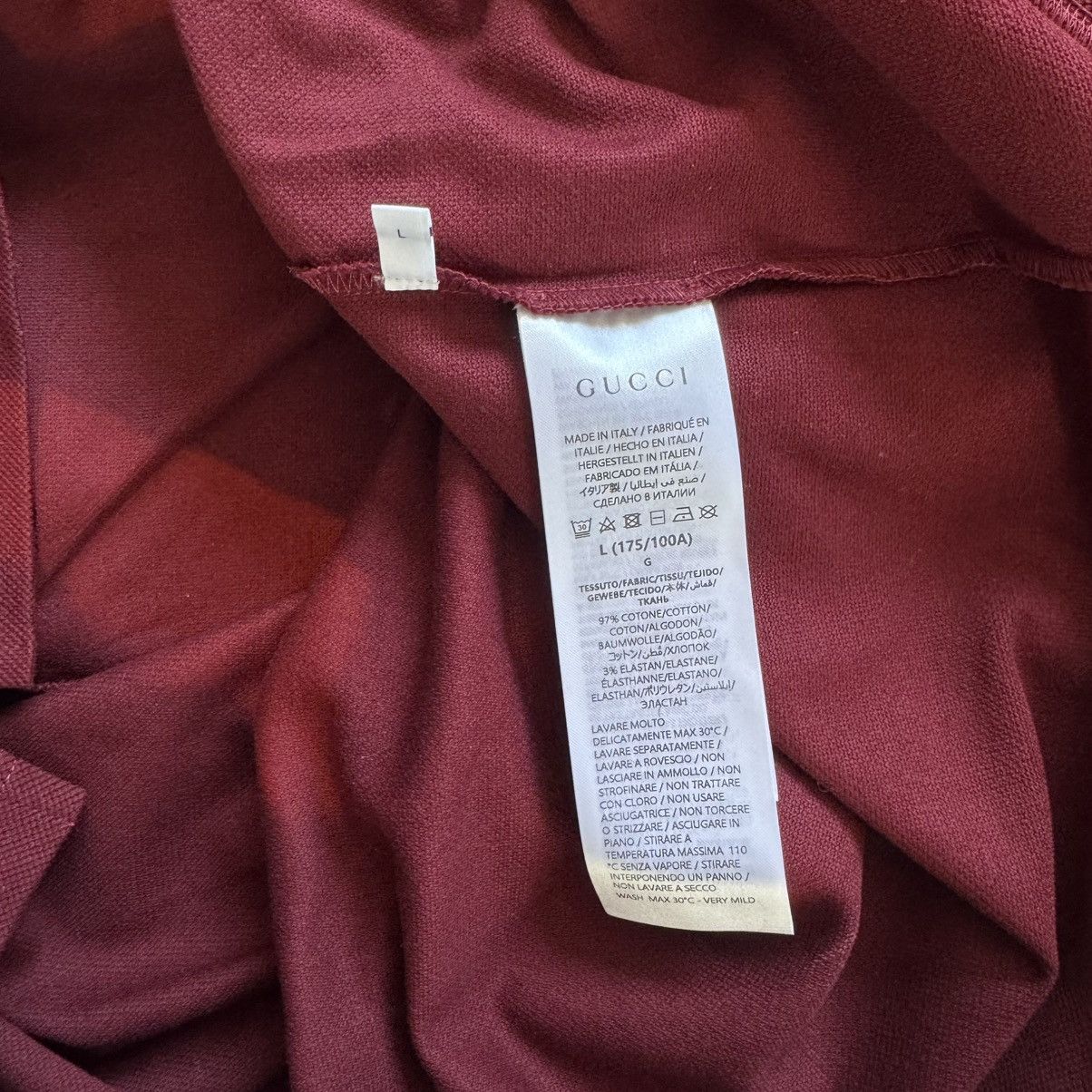 Gucci Gucci Collar Logo Polo Burgundy Size US L / EU 52-54 / 3 - 7 Thumbnail