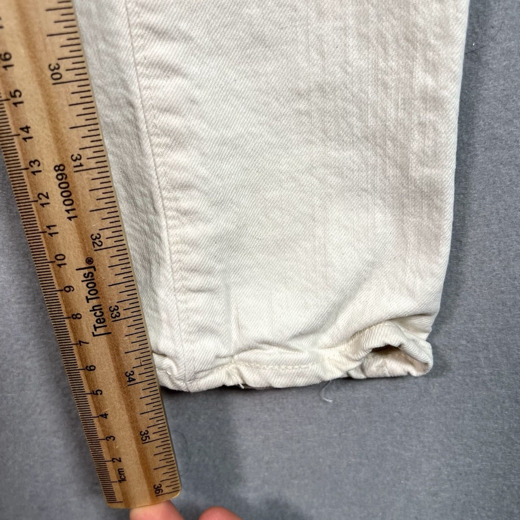 Helmut Lang VINTAGE Helmut Lang Jeans Womens 25 White Denim Skinny Low Rise Stretch USA Womens Jeans 5-Pocket Stretch Slim 35in Inseam Size 42" / US 20 - 5 Thumbnail