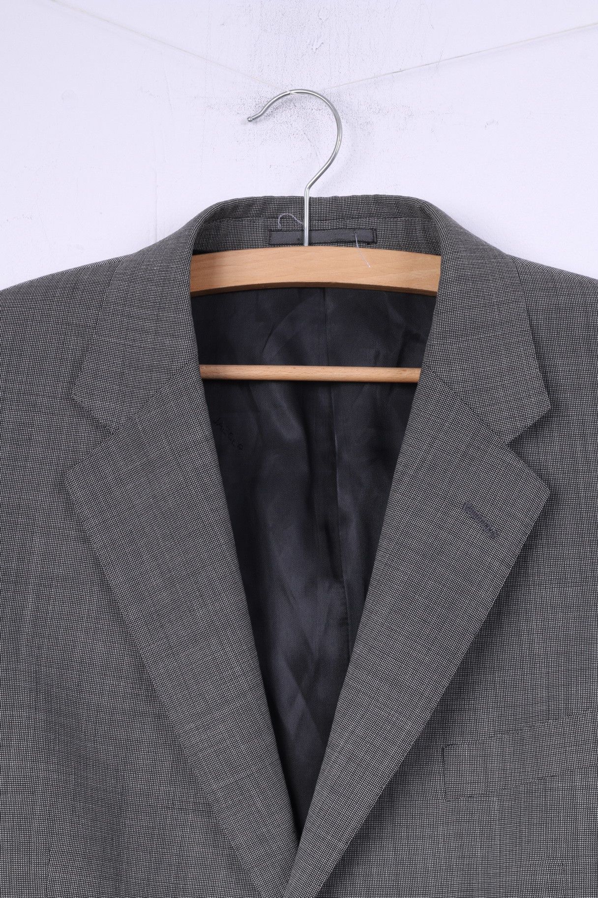 Jaeger Jaeger Men 40 Long Blazer Grey Wool Vintage 6394 Size 40L - 3 Thumbnail