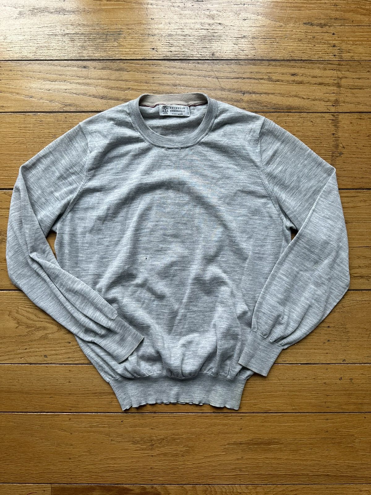 image of Brunello Cucinelli Cashemere Sweater in Grey, Men's (Size Small)