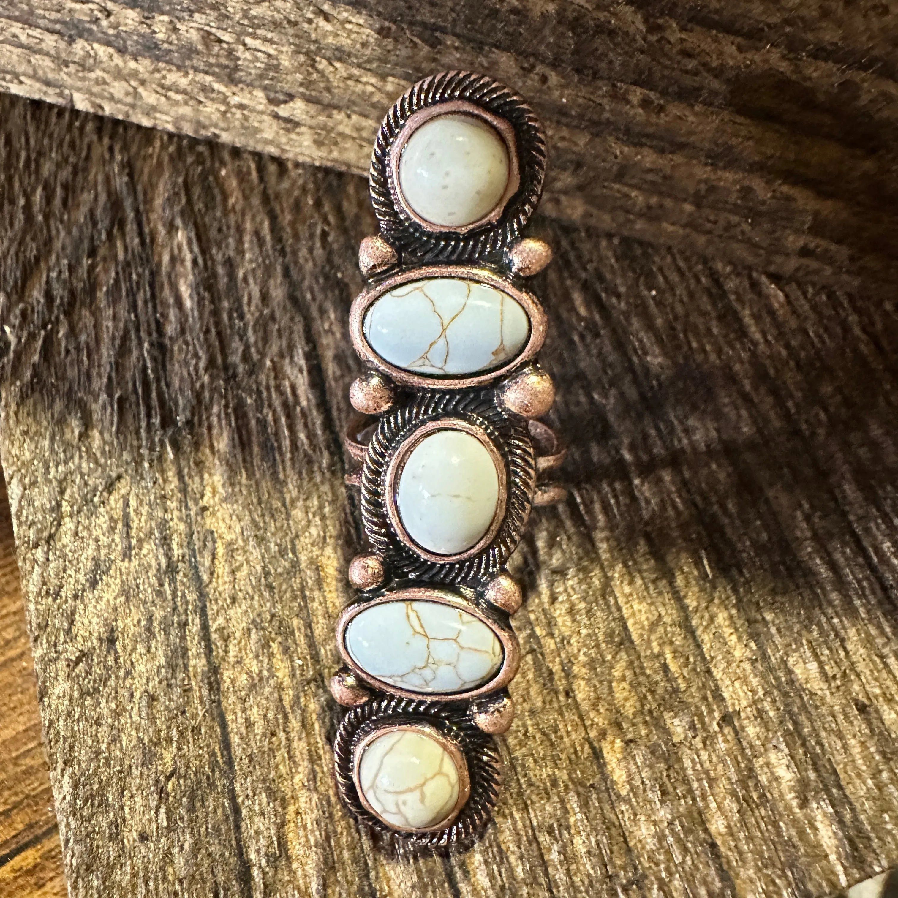 Other Western Boho Hippie Copper Circle & Oval Semi Stone Pave Lin Size ONE SIZE - 3 Thumbnail