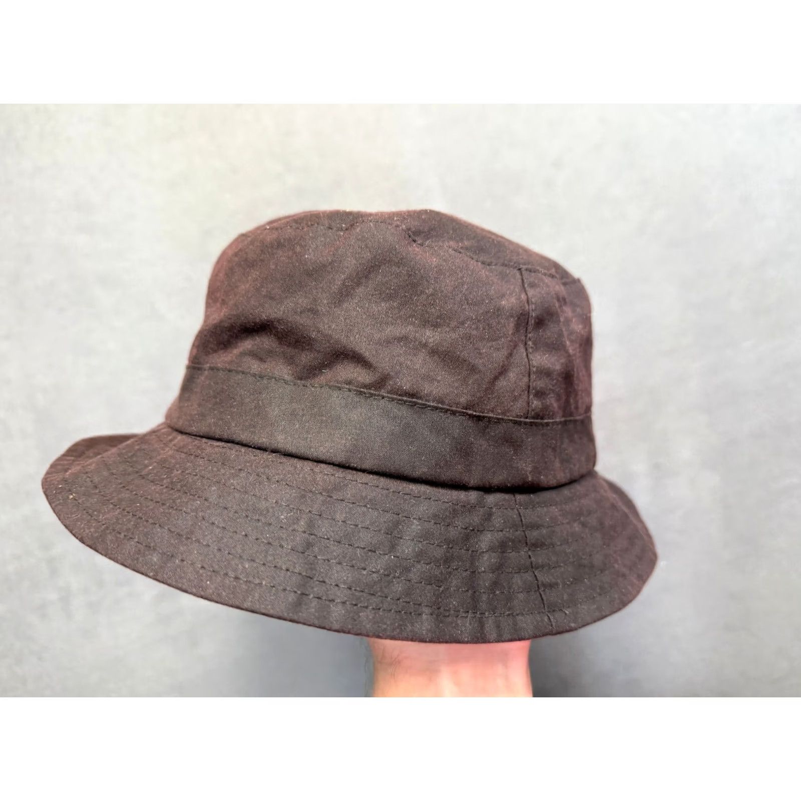 Vintage Walker and Hawks Bucket Hat Mens 60cm Brown Waxed Bucket Hat Size ONE SIZE - 3 Thumbnail