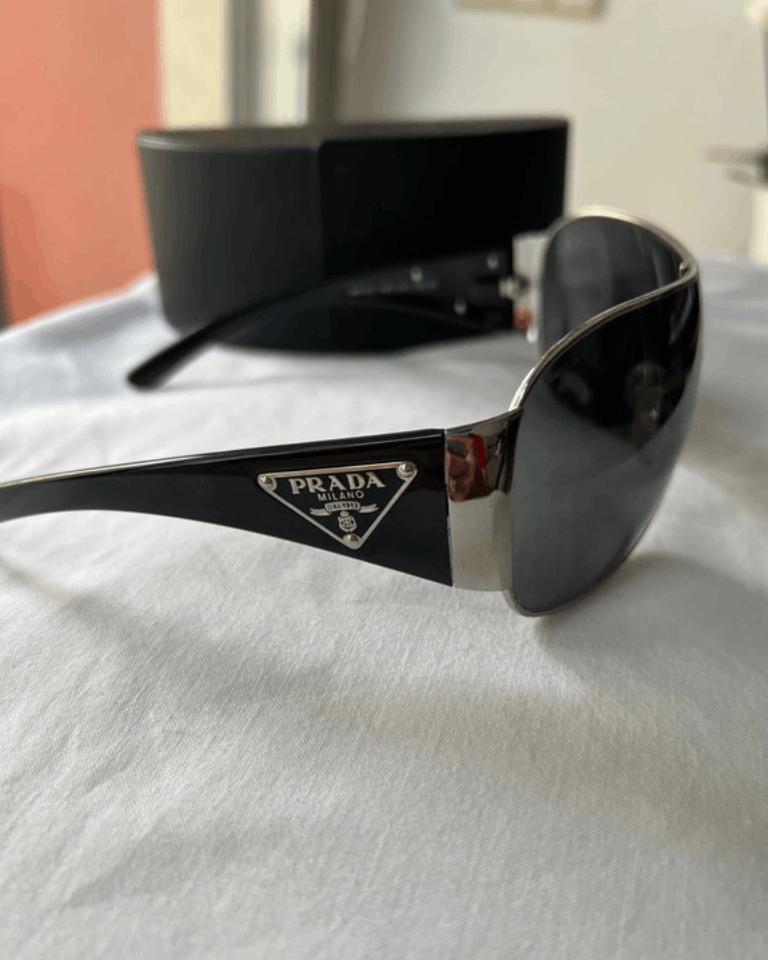 Prada PRADA Sunglasses Flame 2004 Star Mask Fire Chrome Silver Size ONE SIZE - 2 Thumbnail