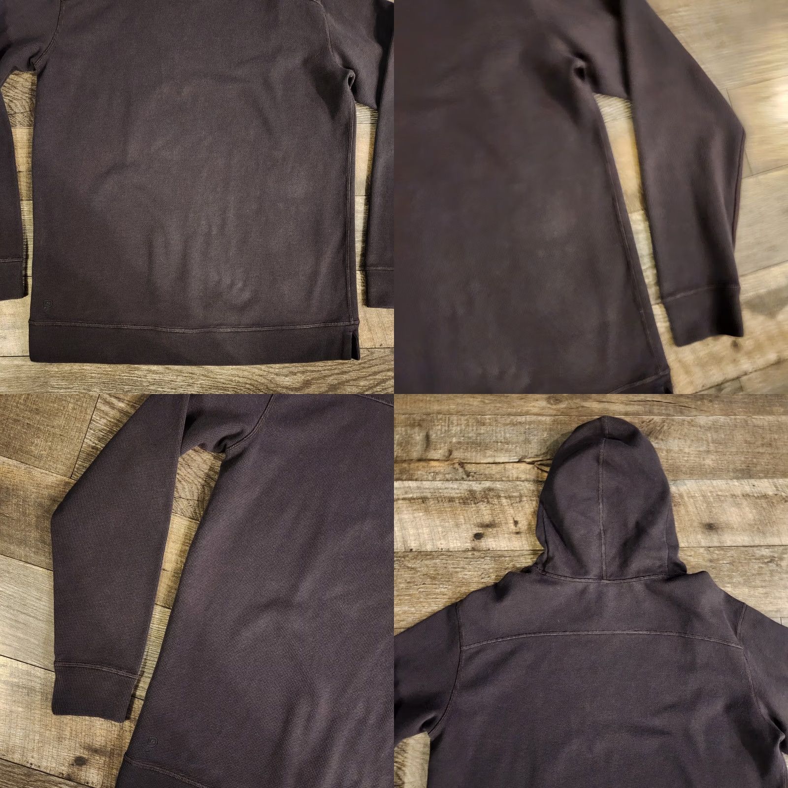 Vintage Public Rec Hoodie Mens Large Black Politan Performance Waffle Knit Solid Long Sleeve Pullover Athletic Logo Pocket Zip Size US L / EU 52-54 / 3 - 8 Thumbnail