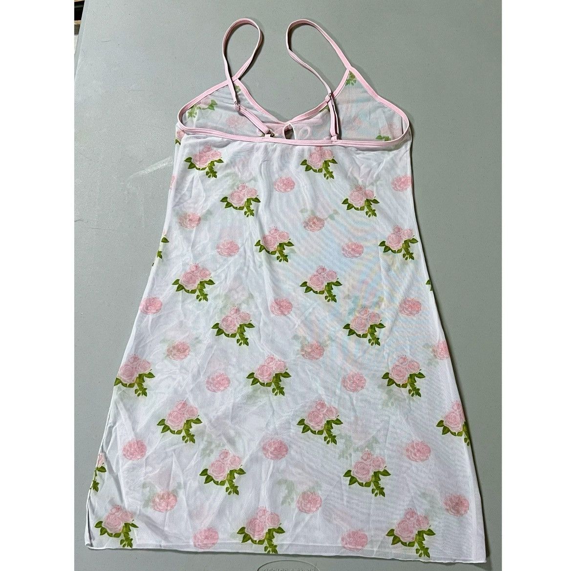 Vintage White Pink Floral Nightie Nightgown Lingerie Dress Size S 🎀 Size S / US 4 / IT 40 - 6 Thumbnail