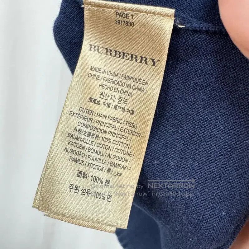 Burberry Burberry Men's V-Neck Long Sleeve Knit Sweater. Size US M / EU 48-50 / 2 - 7 Thumbnail