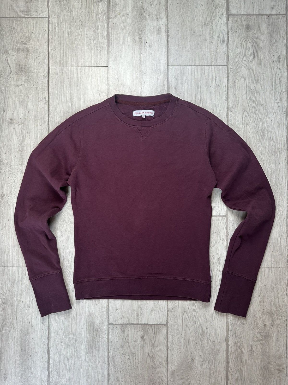 Orlebar Brown Orlebar Brown Sweatshirt Burgundy Mens Crew Neck Pullover Size US S / EU 44-46 / 1 - 1 Thumbnail