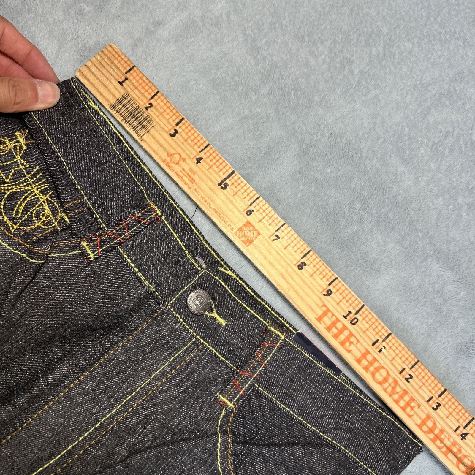 JNCO Beyond Baggy Embroidered Jeans Youth Large 27x20 Loose Wide Size US 27 - 17 Thumbnail