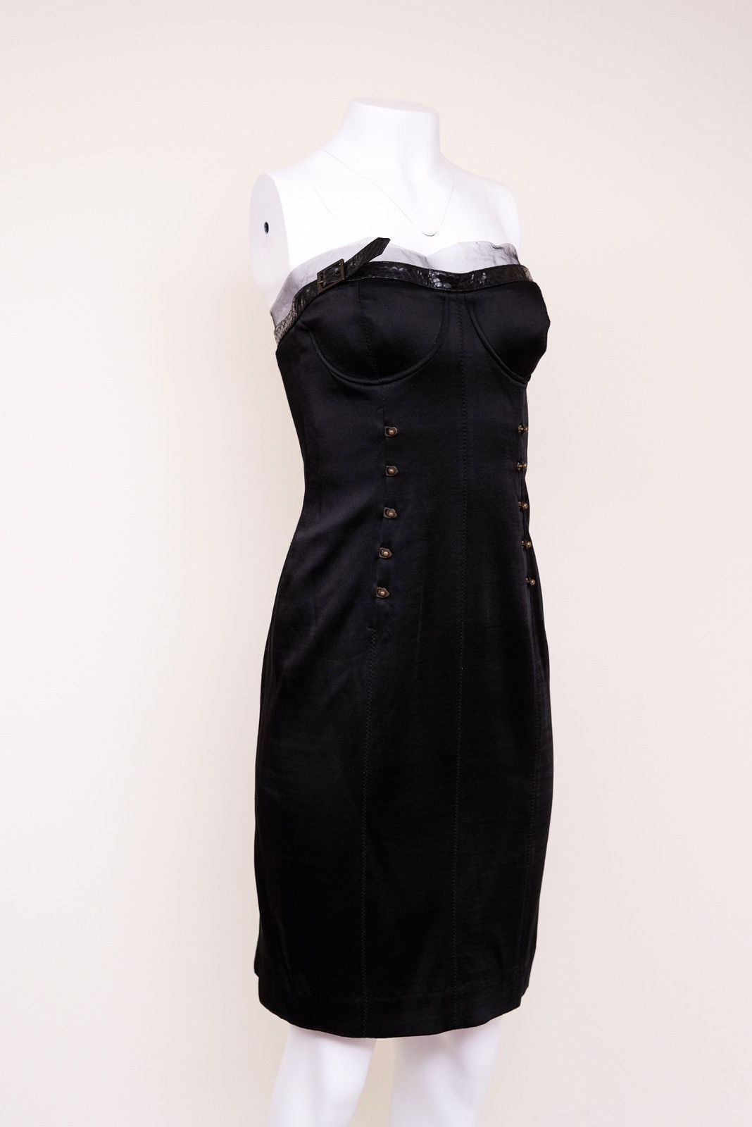 Dior Christian Dior S/S 2001 Sleeveless Black Bustier Dress Size S / US 4 / IT 40 - 3 Thumbnail