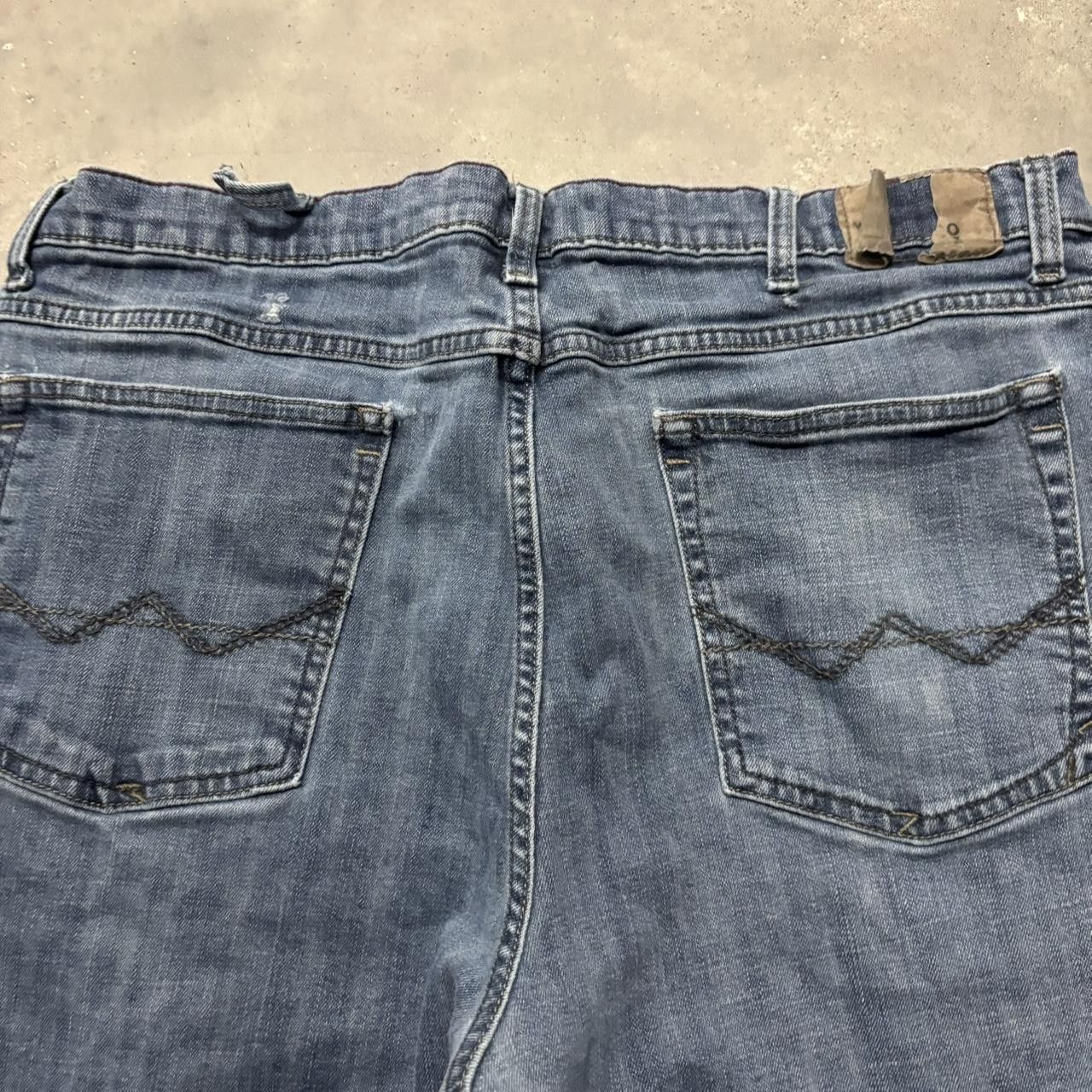 Japanese Brand × Vintage Crazy Vintage Y2K/2000s Grunge Dark Wash Bootcut Denim Jeans! Size US 36 / EU 52 - 7 Thumbnail