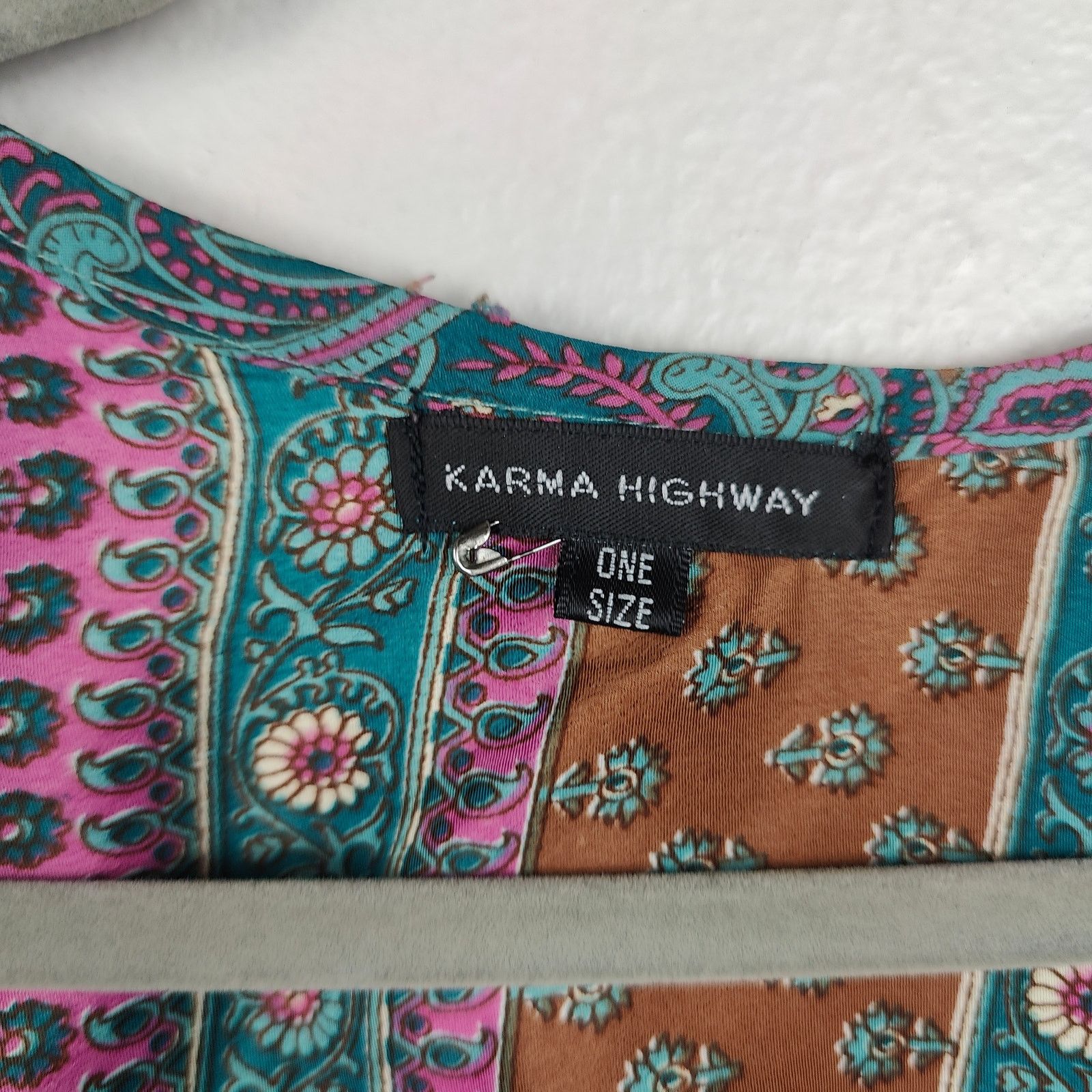 Other Karma Highway Duster Cardigan Womens One Size Blue Paisley Size ONE SIZE - 5 Thumbnail