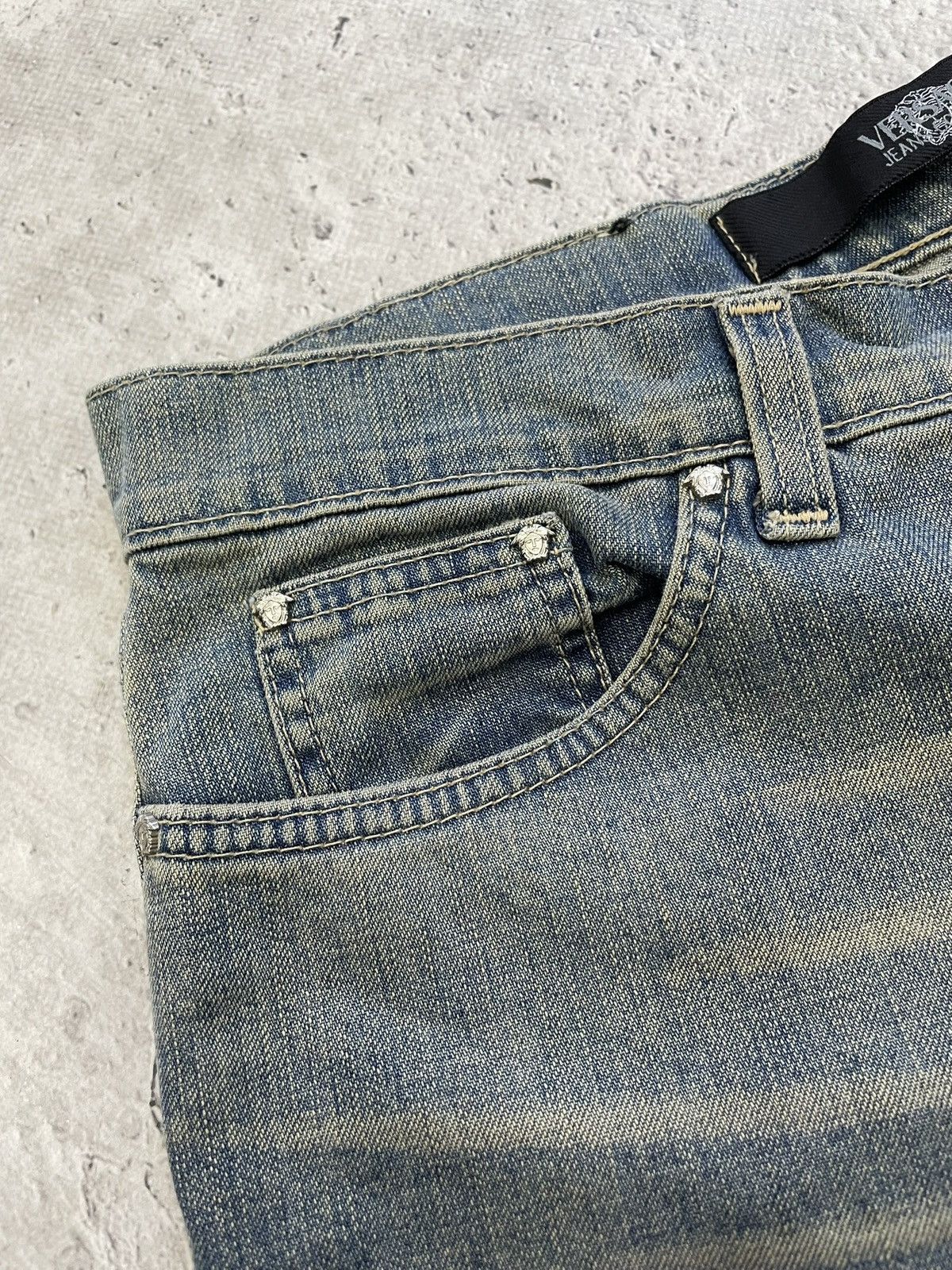 Versace Versace jeans couture denim distressed pants y2k Size US 31 - 6 Thumbnail