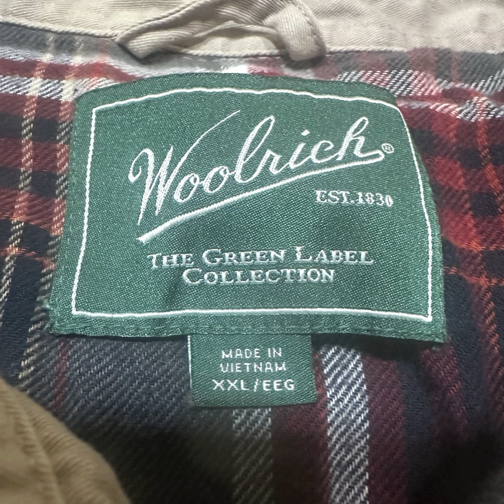 Vintage Woolrich Shacket Lined Flannel Mens 2XL Beige Khaki Button-Up Size US XXL / EU 58 / 5 - 6 Thumbnail